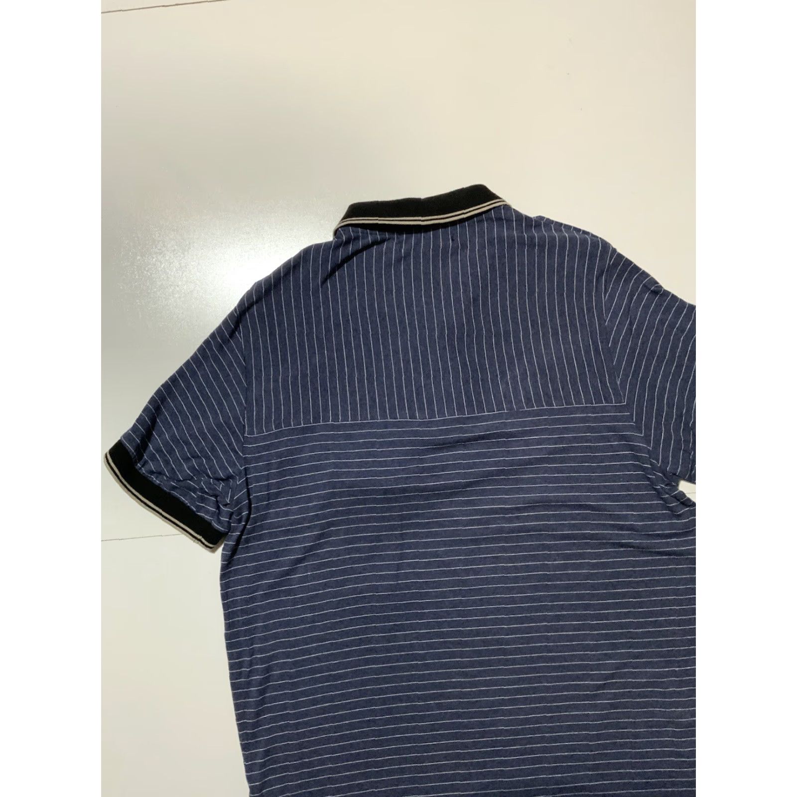 Vintage VINTAGE Morphine Generation Polo Shirt Stripe Blue White S/S Pocket Rayon L Men Size US L / EU 52-54 / 3 - 4 Thumbnail