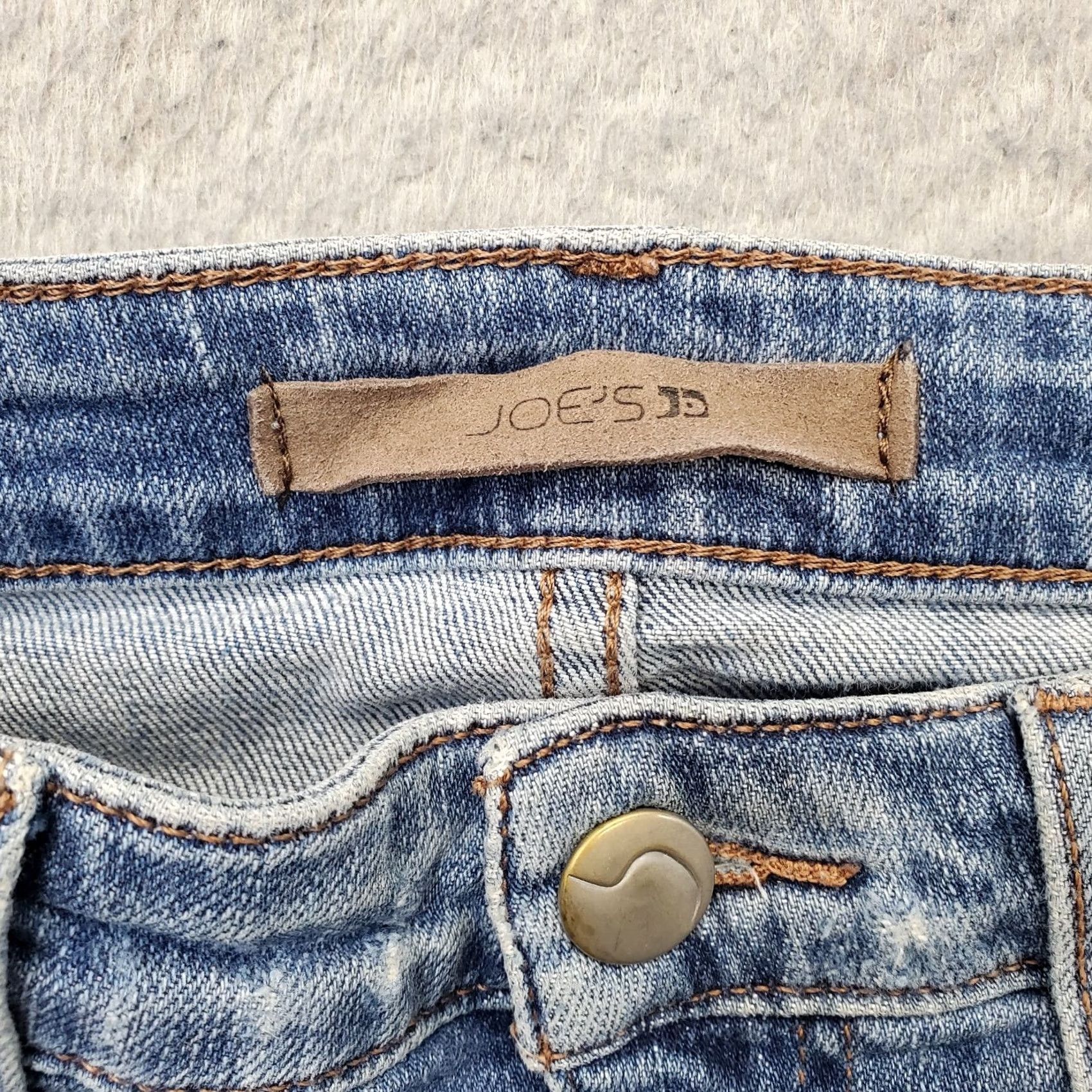 Vintage Joe's Jeans Womens 26 Blue Denim Stretch Ankle Skinny High Rise Jeans - 5-Pocket, Distressed Boho Size 26" / US 2 / IT 38 - 7 Thumbnail