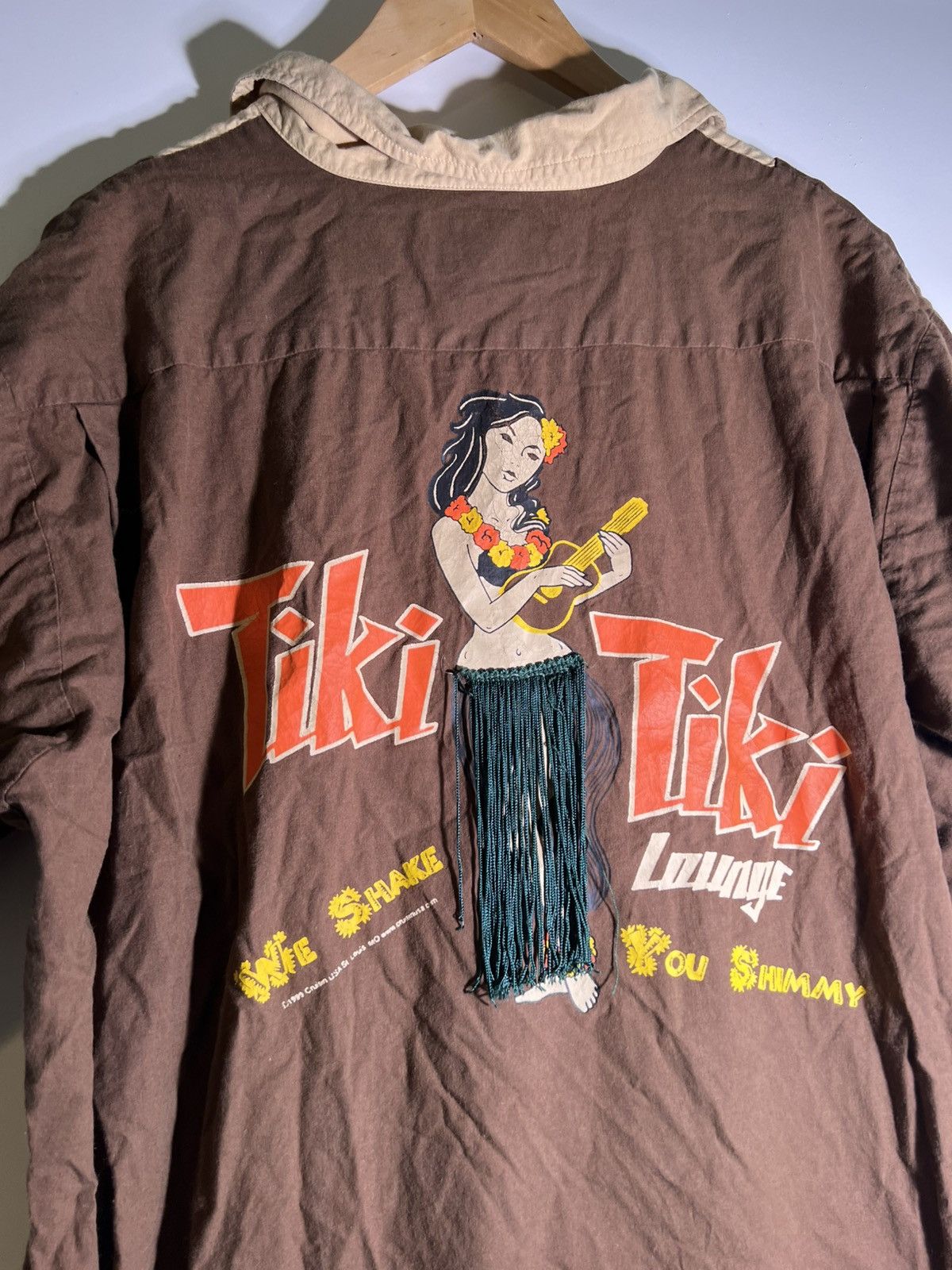 Vintage 90’s 2000’s VTG Vintage Tiki Lounge Hawaiian Hula Girl Shirt Size US XXL / EU 58 / 5 - 4 Thumbnail