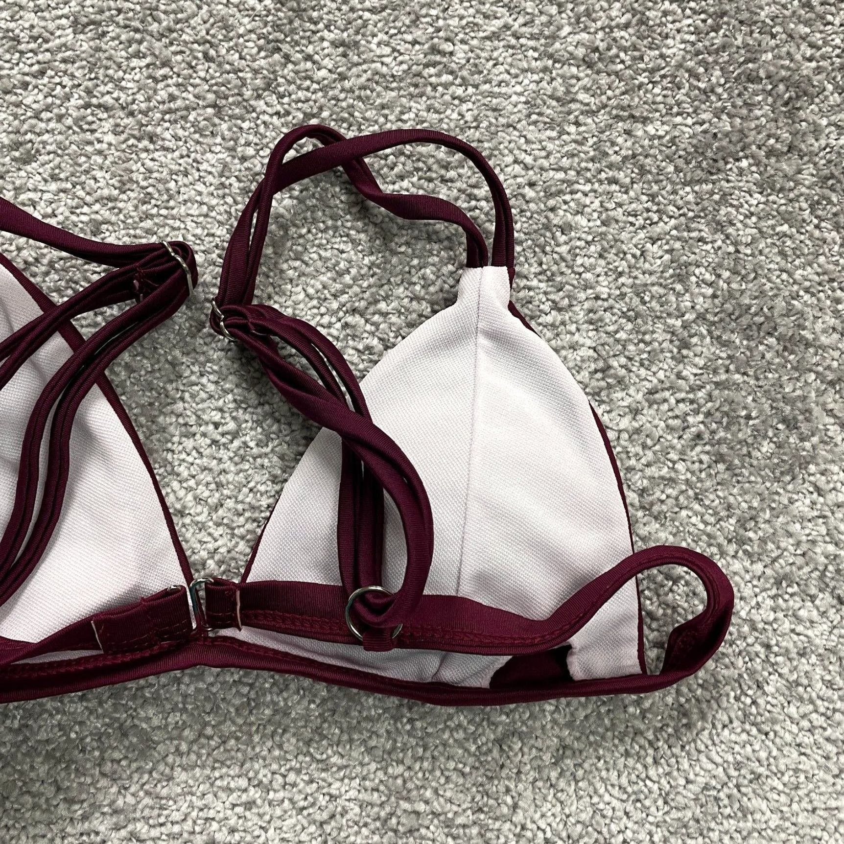 Triangl Unbranded Swimwear Bikini Top Women S Red Maroon Triangle Adjustable Strap Beach Top Size S / US 4 / IT 40 - 5 Thumbnail