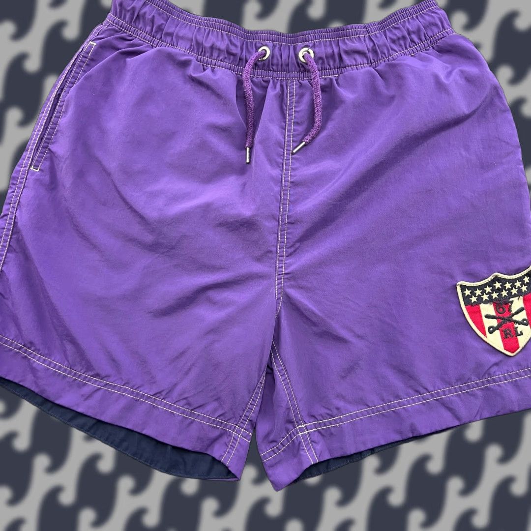 Polo Ralph Lauren Polo Ralph Lauren Polo Jeans Company USA Flag Mens Size 4XL Beach Shorts Purple Athletic Drawstring Size US S / EU 44-46 / 1 - 1 Thumbnail