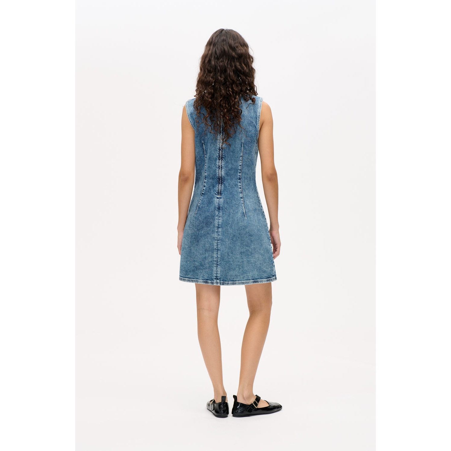 Anthropologie × Baum und Pferdgarten NWT Ajki Bow Denim Mini Dress $249 SIZE 8 Size M / US 6-8 / IT 42-44 - 6 Thumbnail
