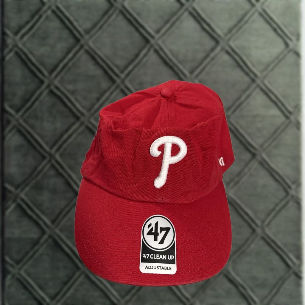 Vintage 47 Brand Philadelphia Phillies High Hopes Liberty Bell Hat Red Cotton Baseball Unisex Adults Adjustable III? Size ONE SIZE - 1 Thumbnail
