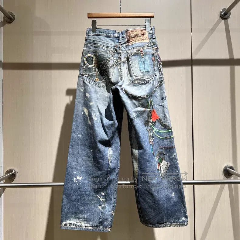 Acne Studios Acne Studios 3D Chain Print Denim Pants Size US 32 / EU 48 - 3 Thumbnail