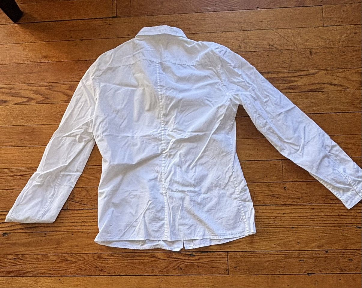 Jil Sander Jil Sander white XS/S fine cotton women's shirt Size S / US 4 / IT 40 - 2 Thumbnail