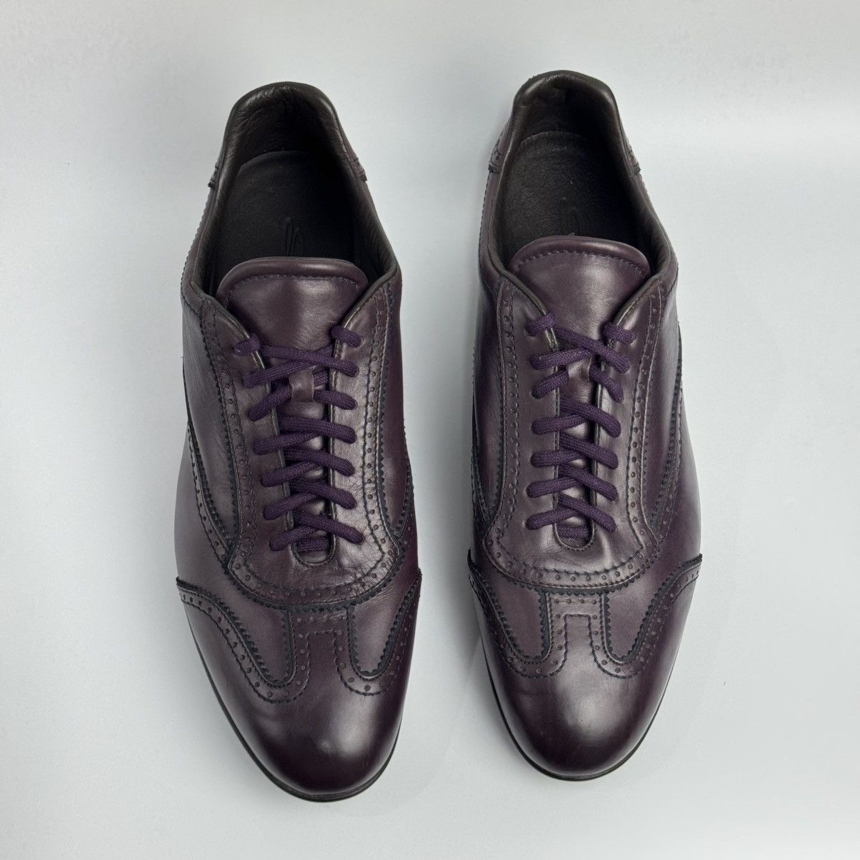Santoni Santoni Caoutchouc Italy - Purple Low-top Leather Sneakers🔥 Size US 9 / EU 42 - 6 Thumbnail