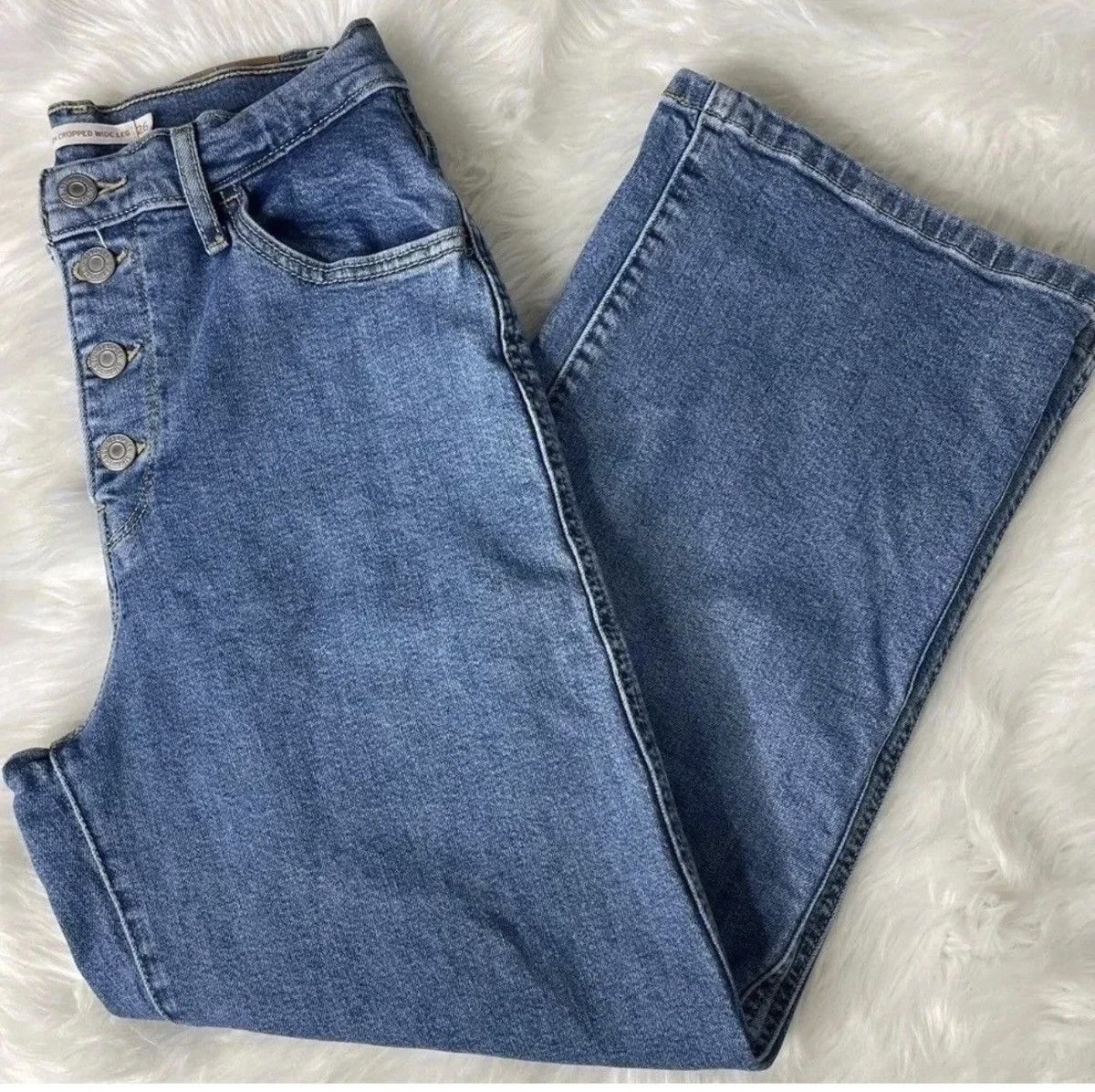 Levi's Levi Wide Leg Jeans Mile High Cropped Wide Leg Size 26 Size 26" / US 2 / IT 38 - 1 Thumbnail