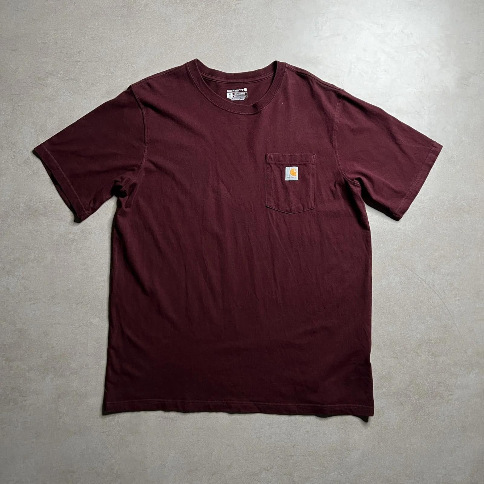 Carhartt Vintage Carhartt Burgundy T-shirt - XL Size US XL / EU 56 / 4 - 1 Thumbnail