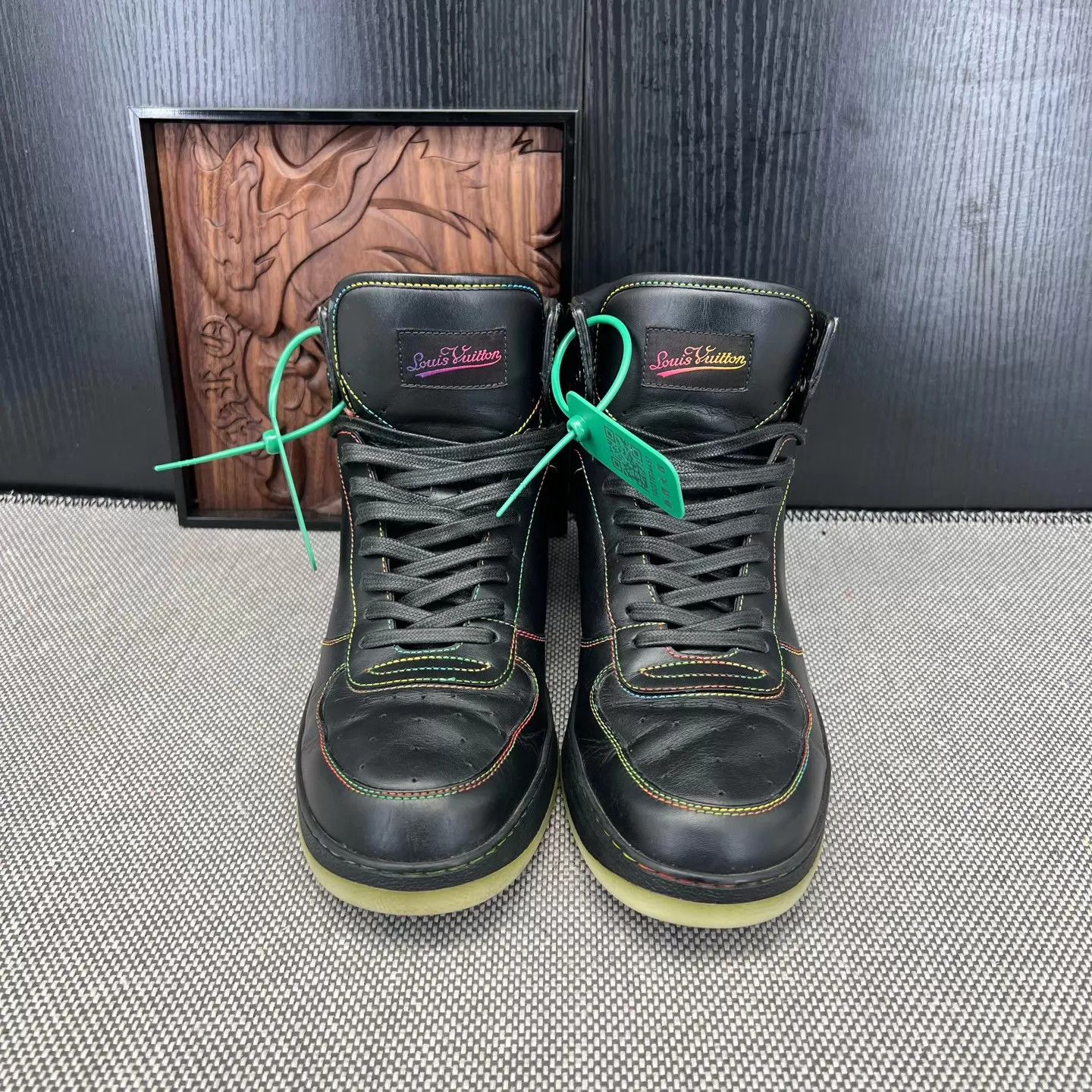 Louis Vuitton LV Rivoli Black Multicolor Sneaker 40.5 Like New Size US 7.5 / EU 40-41 - 6 Thumbnail