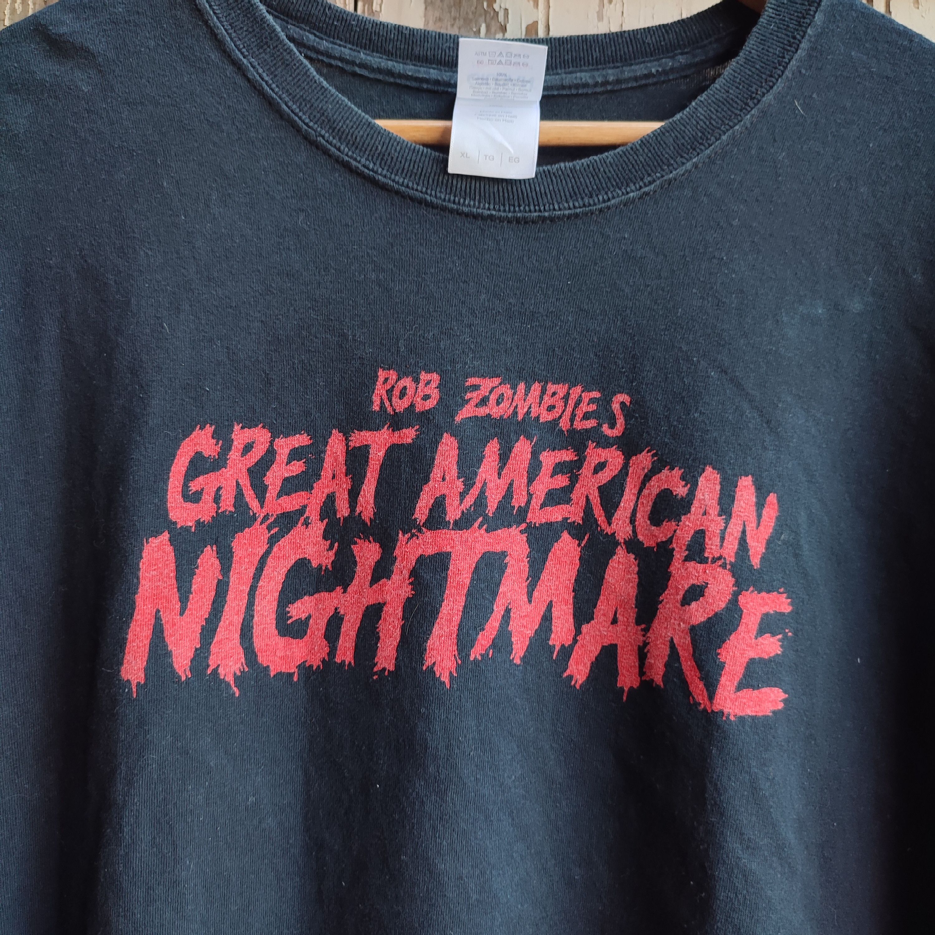 Band Tees × Gildan × Vintage Vintage Rob Zombie Great American Nightmare T-Shirt Size US XL / EU 56 / 4 - 2 Thumbnail