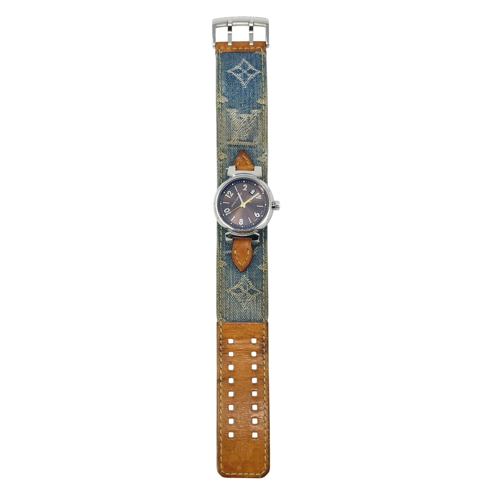 Louis Vuitton Louis Vuitton Denim Tambour Watch Size ONE SIZE - 1 Thumbnail