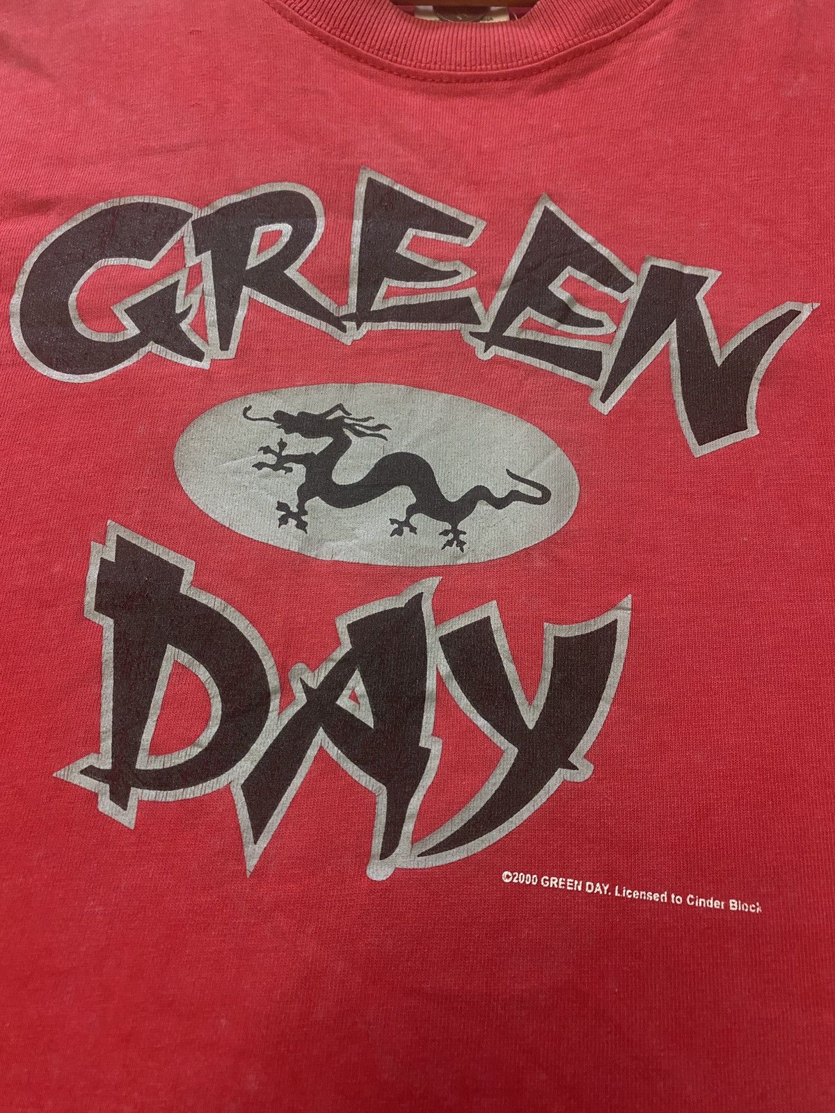 Band Tees × Vintage ‼️RARE‼️VINTAGE 2000 GREEN DAY RED DRAGON SHIRT TEE🔥 Size US M / EU 48-50 / 2 - 6 Thumbnail
