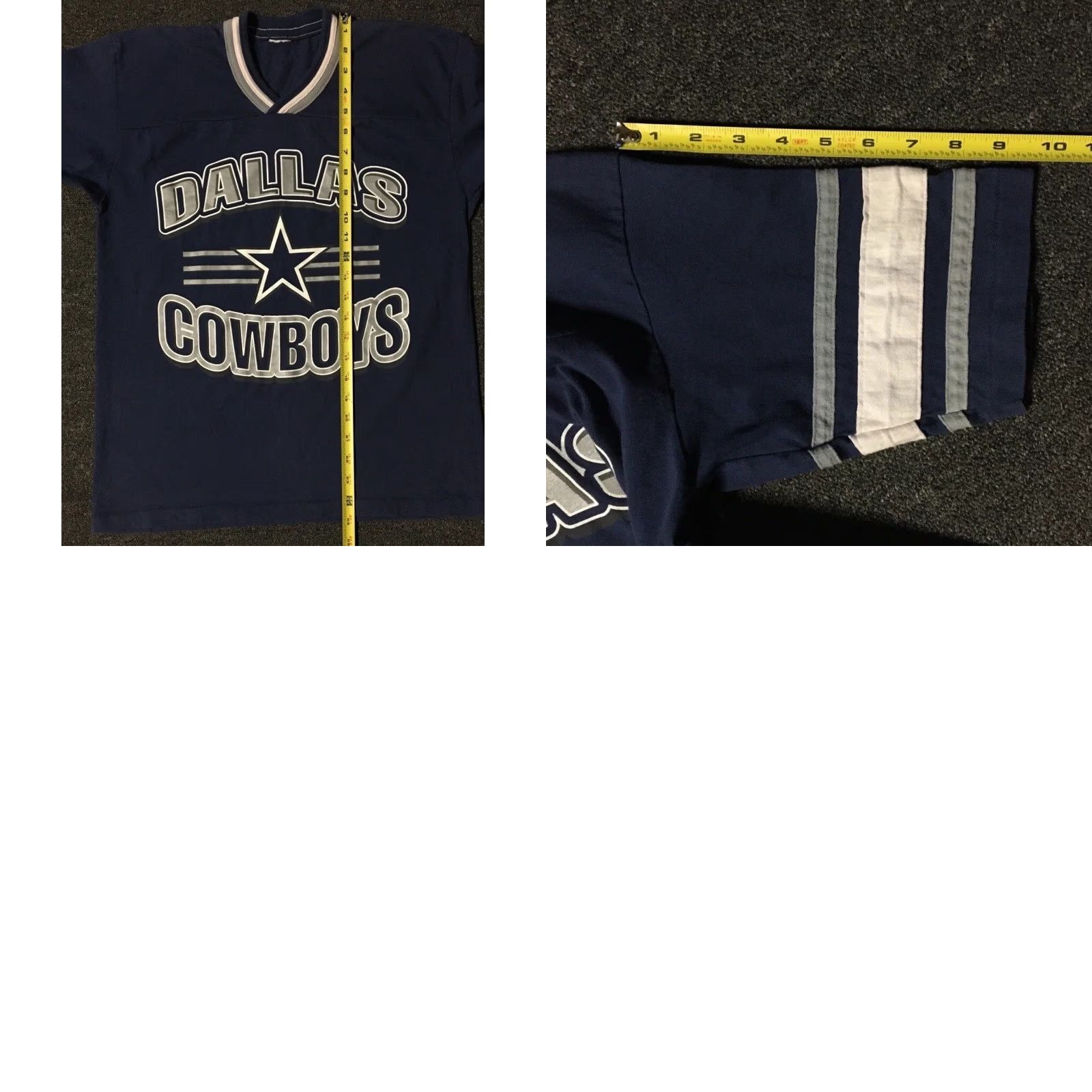 NFL VINTAGE Dallas Cowboys 90s Faded Striped Jersey Shirt S Blue Football NFL Grunge 80s 00s? Size US S / EU 44-46 / 1 - 9 Thumbnail