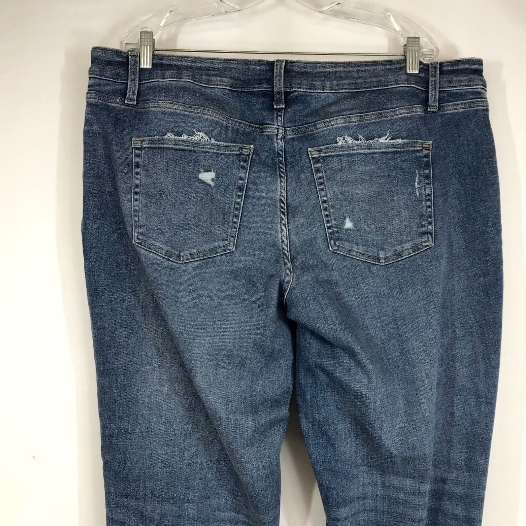 Vintage Edgely by Maurices Jeans Relaxed Straight Mid Rise Distressed 5-Pocket Denim Plus 20W Blue Womens Size 42" / US 20 - 5 Thumbnail