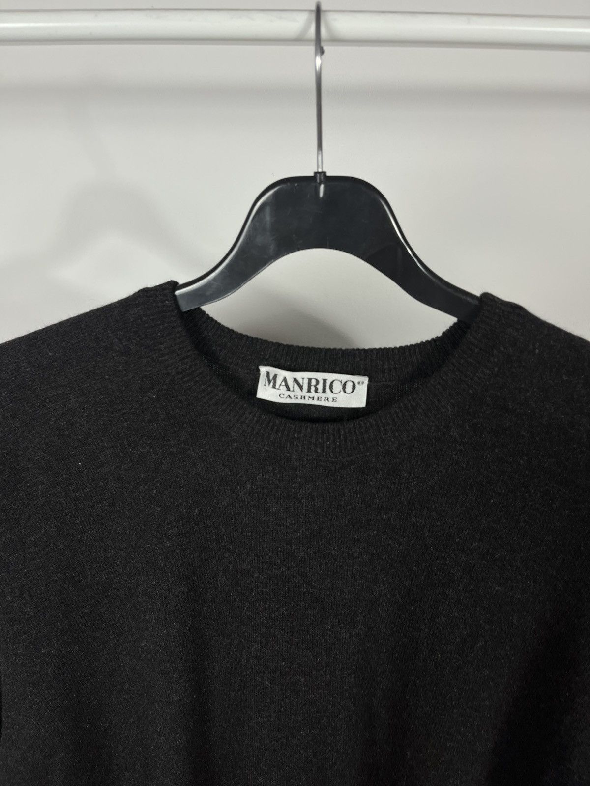 Other Manrico Cashmere Dark Grey Crewneck Sweater Made in Italy Size US XL / EU 56 / 4 - 3 Thumbnail