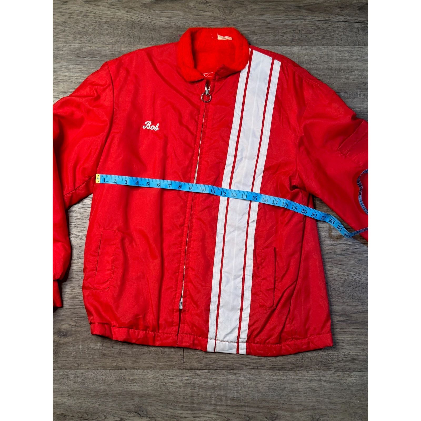 Vintage Vintage Red Lined Windbreaker Jacket Chamberlain Fire Size US M / EU 48-50 / 2 - 5 Thumbnail