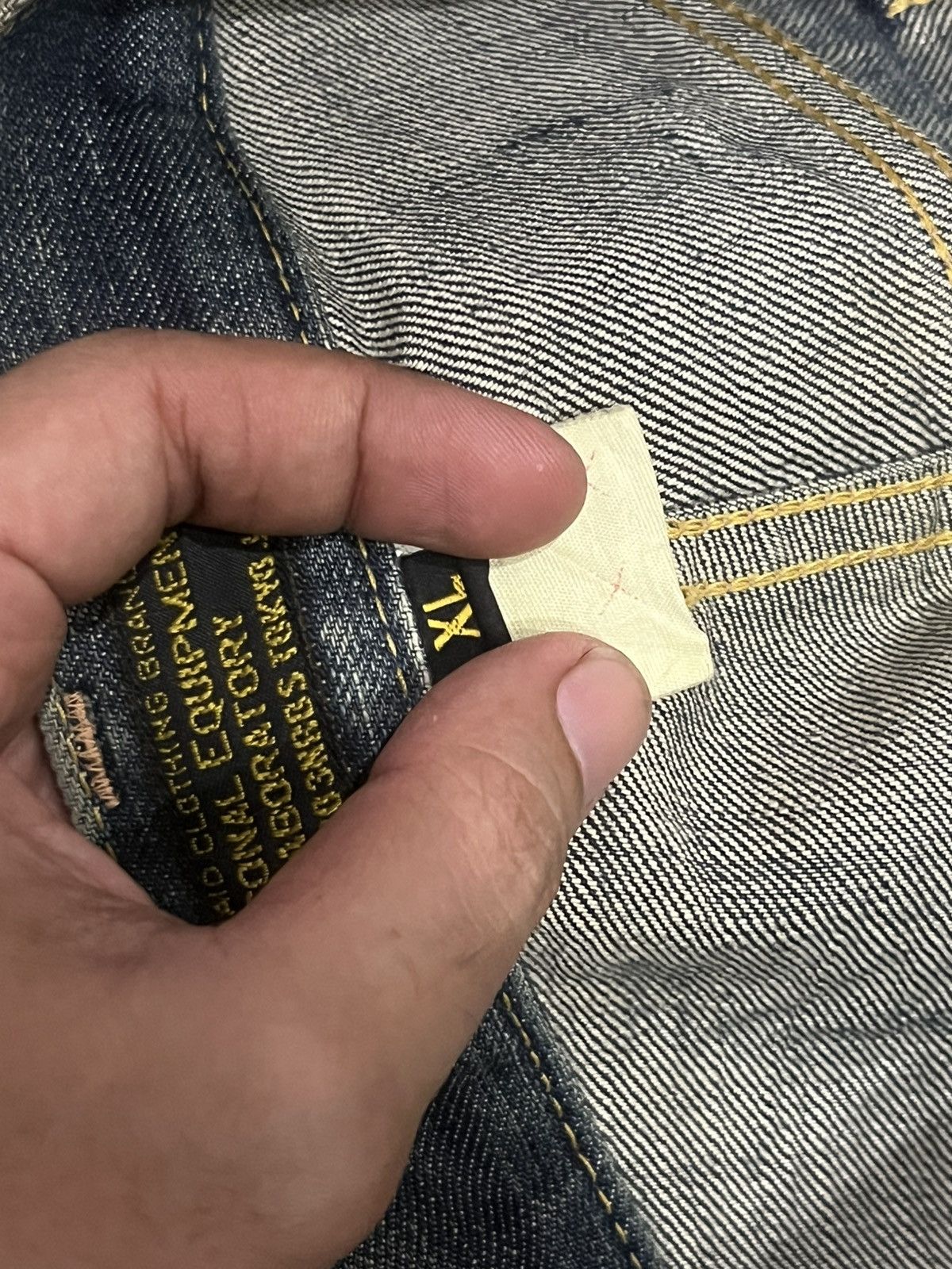 Evisu ⚡️Selvedge⚡️Vintage Japan Brand Nitraid Dark Blue Loose Jeans Size US 37 - 22 Thumbnail