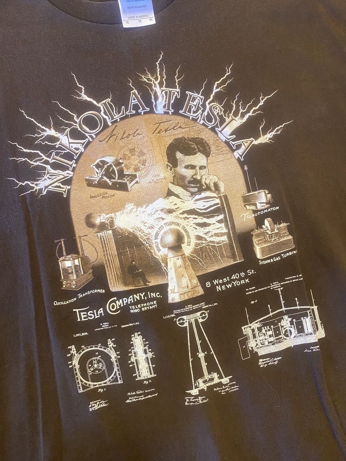 Vintage Vintage (1998) Nikola Tesla Shirt Size US XL / EU 56 / 4 - 2 Thumbnail