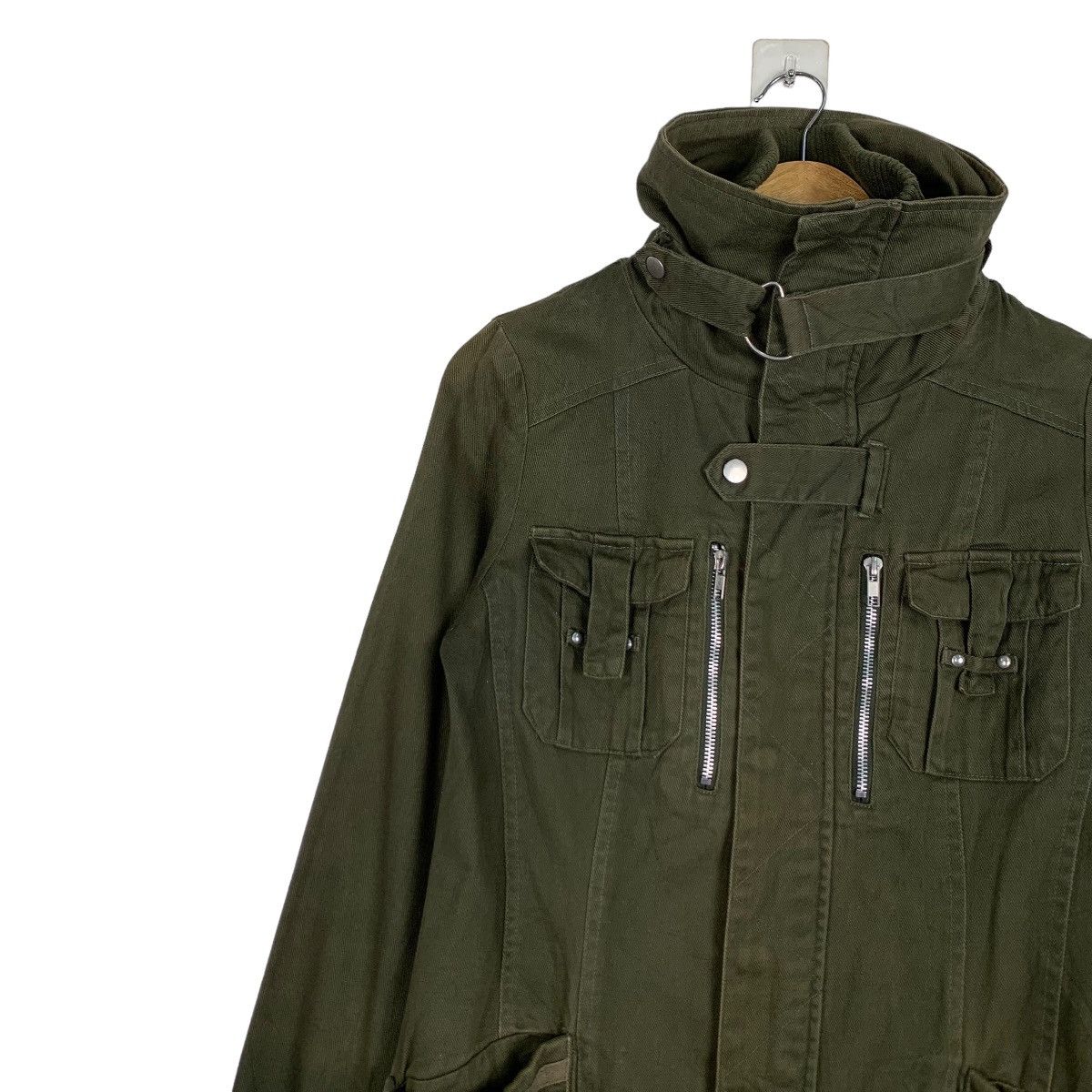Japanese Brand H.C.M.II Rare Design Jacket High Collar Parka #0940-C42 Size L / US 10 / IT 46 - 6 Thumbnail