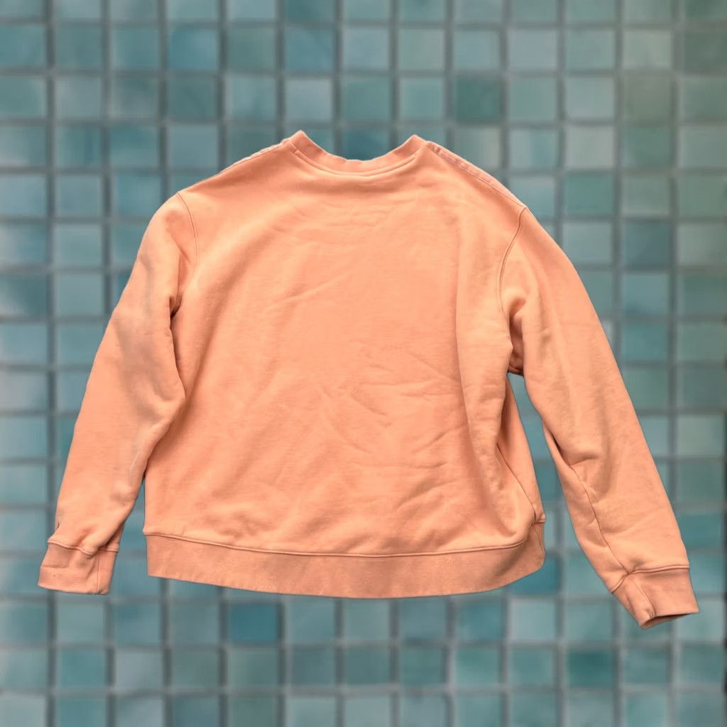 Adidas VINTAGE Adidas Ivy Park Sweatshirt Womens Large Pink Pullover Terry Fleece Lined Cotton Size L / US 10 / IT 46 - 1 Thumbnail