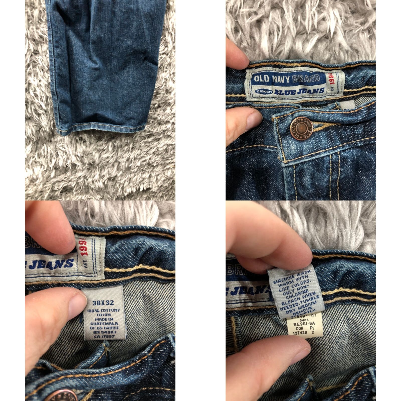 Old Navy Old Navy Jeans Mens 38x32 Straight Leg Dark Wash Blue Denim Size US 38 / EU 54 - 8 Thumbnail
