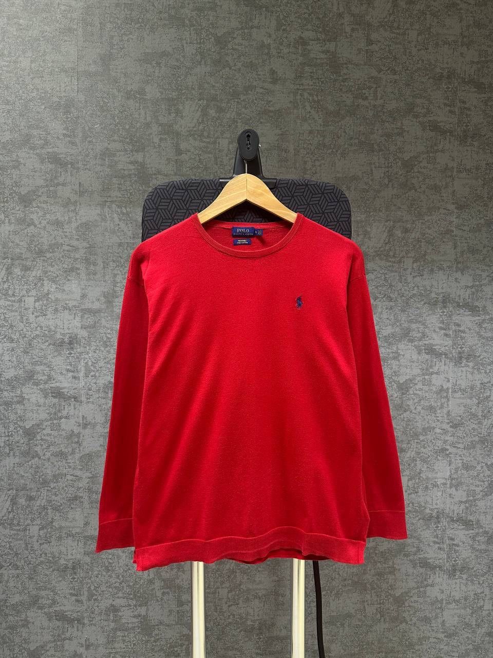 Polo Ralph Lauren × Vintage Vintage Polo Ralph Lauren Red Long Sweater PRL Size US M / EU 48-50 / 2 - 1 Thumbnail