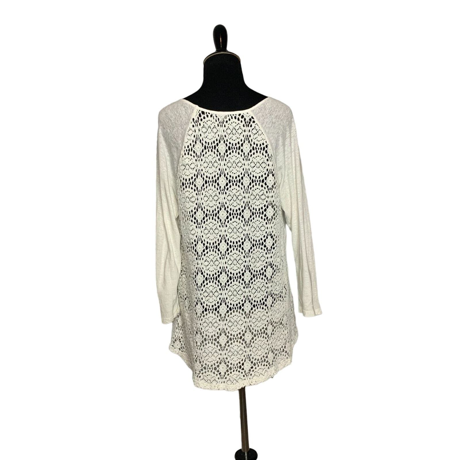 Anthropologie People Like Frank cream long sleeves boho tunic top size 8 Size M / US 6-8 / IT 42-44 - 2 Thumbnail