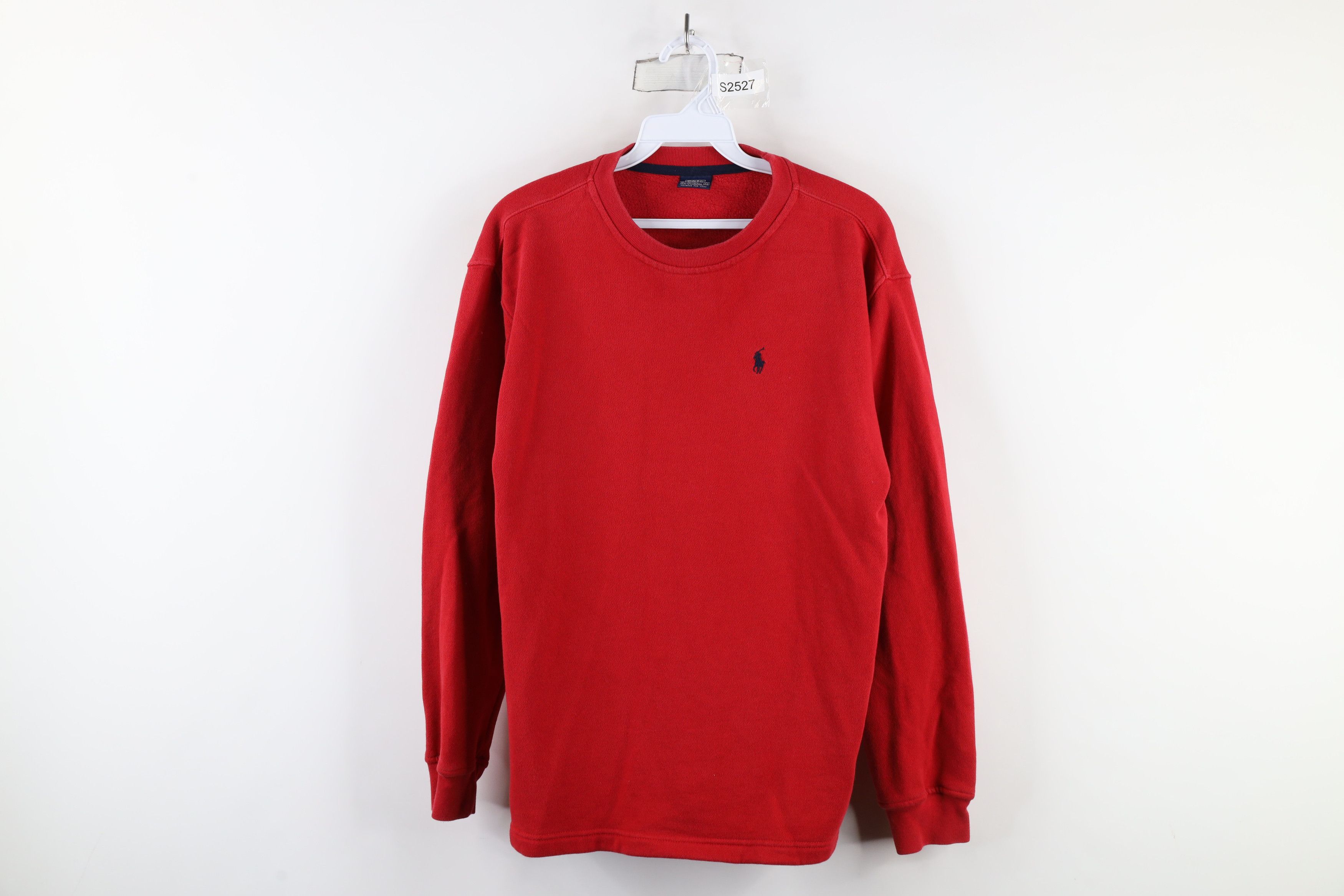 Ralph Lauren × Vintage Vintage 90s Ralph Lauren Faded Crewneck Sweatshirt Red Size US M / EU 48-50 / 2 - 1 Thumbnail