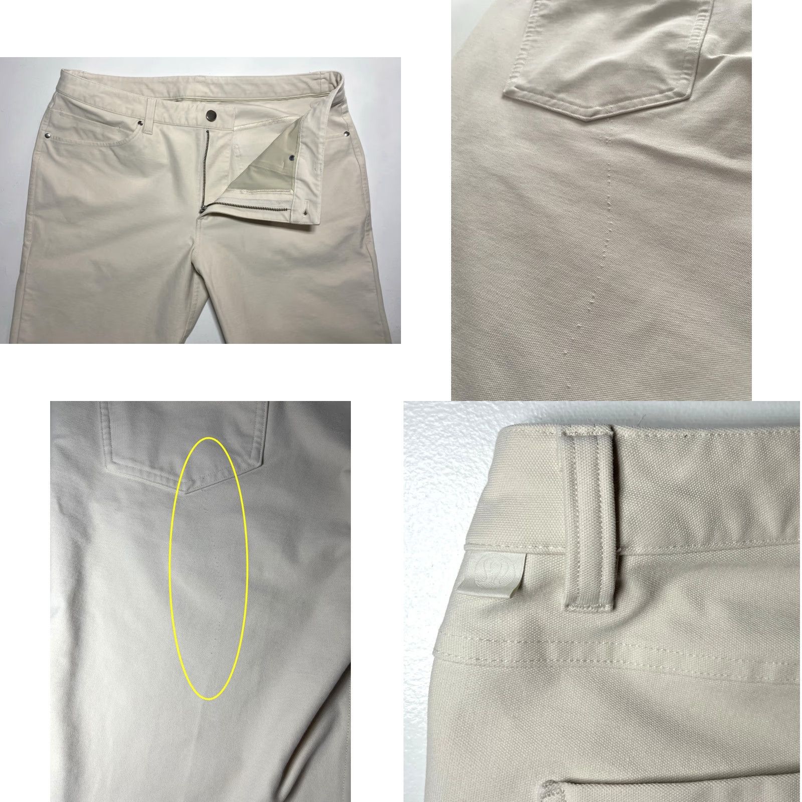 Lululemon Lululemon Men’s ABC Slim-Fit Utilitech Pants White Opal 34x32.5 Slim Chino Pant Jeans Trousers Flat Front Belt Loops 34 Mens Size US 34 / EU 50 - 8 Thumbnail