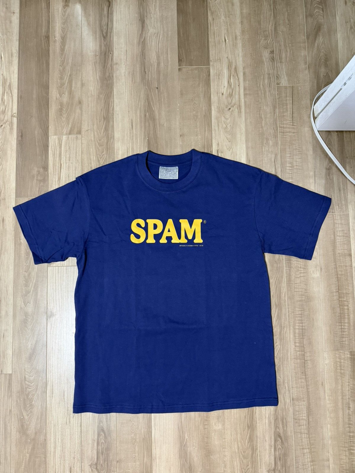 Vintage Vintage SPAM Shirt Men's Blue Short Sleeve Graphic Print Size US XL / EU 56 / 4 - 1 Preview