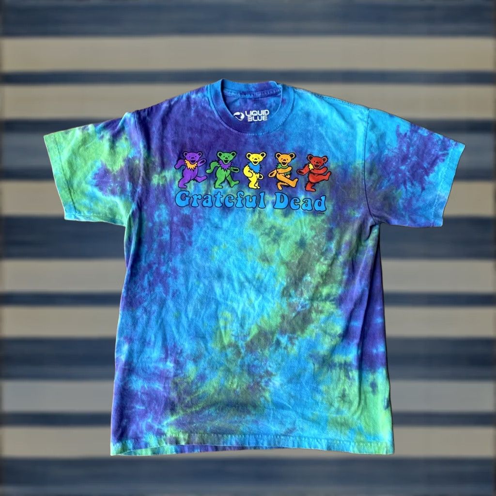 Liquid Blue VINTAGE Liquid Blue Grateful Dead Dancing Bears Tie Dye T-Shirt M Promo Size US M / EU 48-50 / 2 - 1 Thumbnail