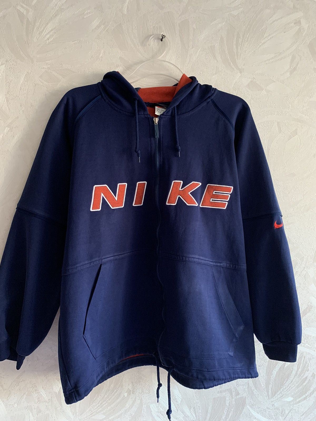 Nike Vintage 90s Nike Zip Hoodie Spell Out Drill Track Jacket USA Size US L / EU 52-54 / 3 - 2 Thumbnail