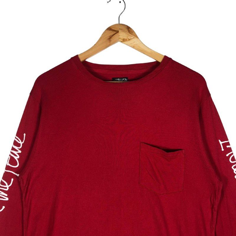 Stussy Vintage "Stussy" Increase The Peace Long Sleeve T-Shirt Size US L / EU 52-54 / 3 - 2 Thumbnail