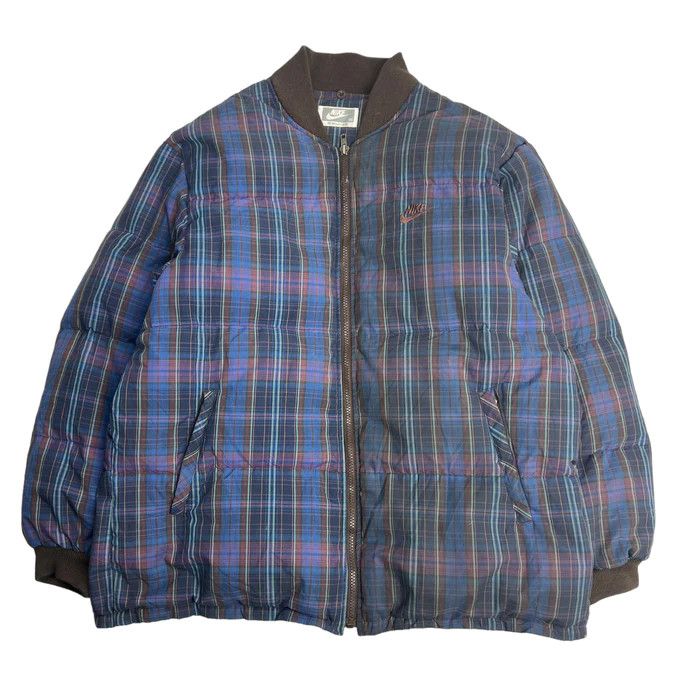 image of Vintage Nike Japan Release Plaid Puffer Bomber Jacket, Men's (Size XL)