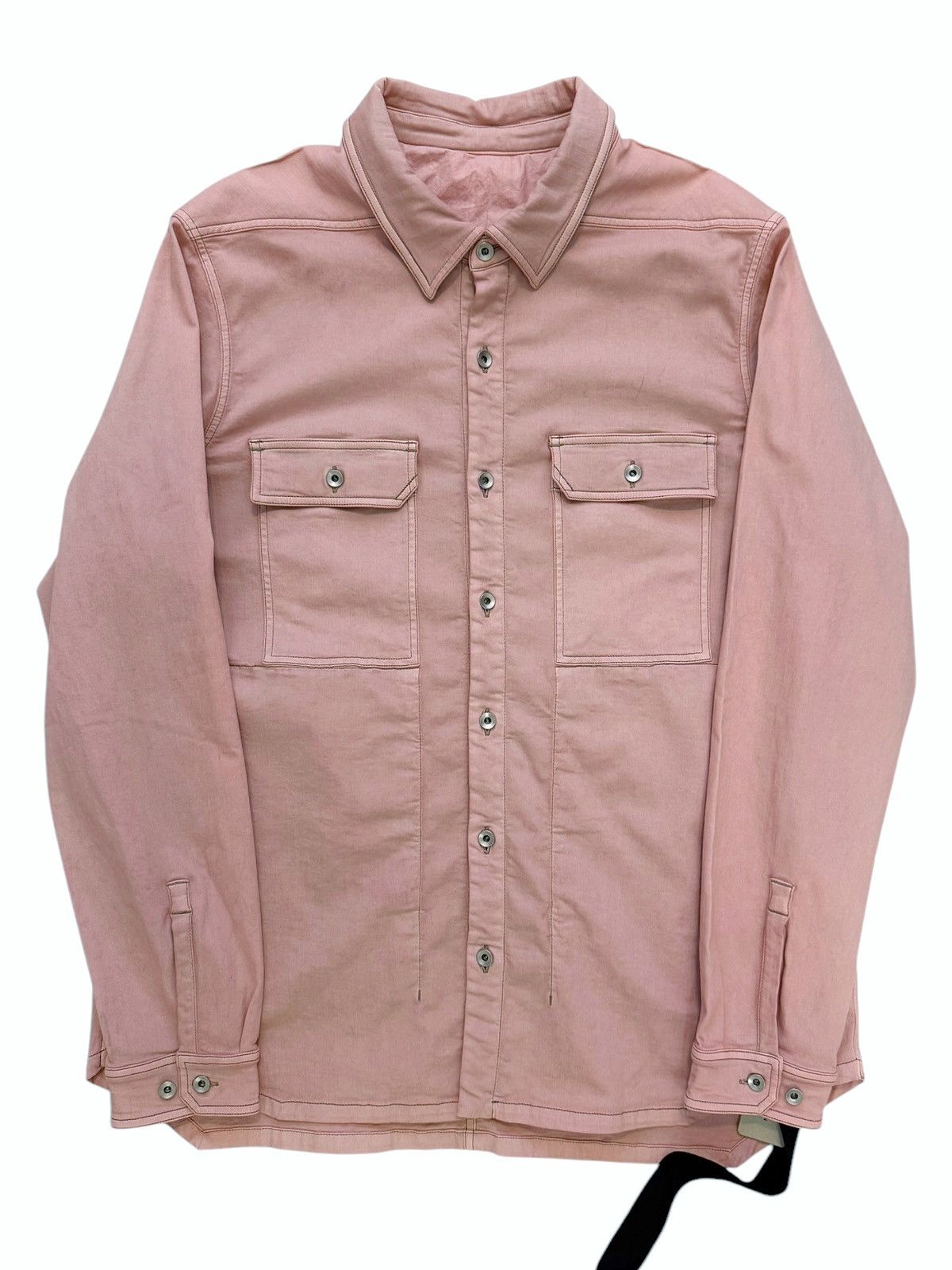 Rick Owens Pink Giacca Faded Denim Overshirt Jacket Size US L / EU 52-54 / 3 - 1 Thumbnail