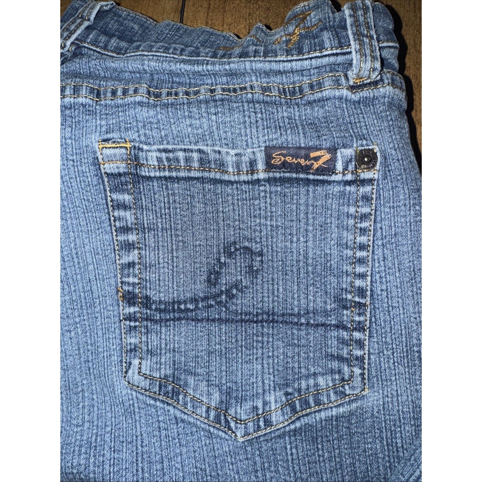 7 For All Mankind Express 7 For All Mankind Flared Jeans Blue Low Rise Y2K Size 30" / US 8 / IT 44 - 8 Thumbnail