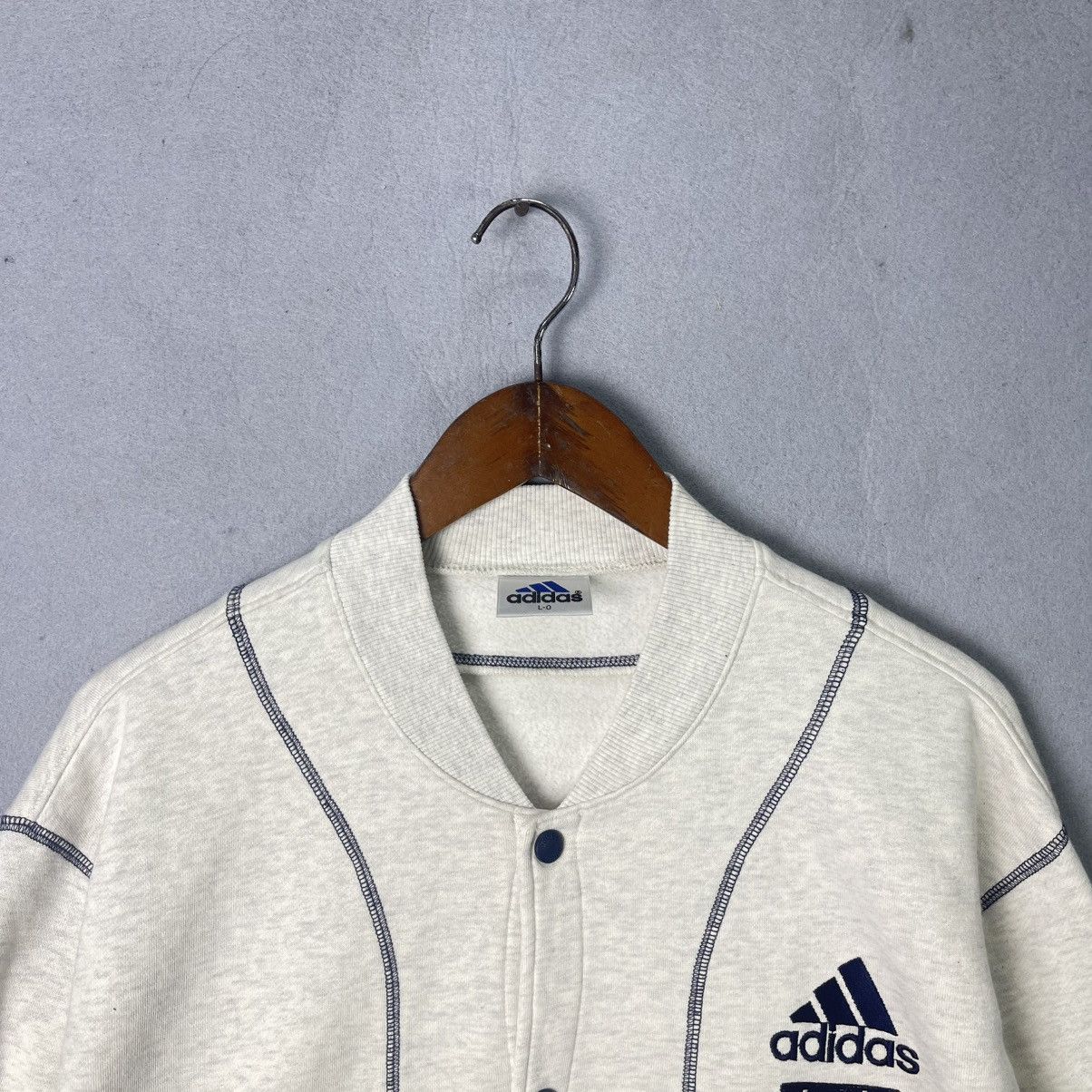 Adidas Vintage Adidas Touch All The Bases Snap Jacket Size US L / EU 52-54 / 3 - 2 Thumbnail