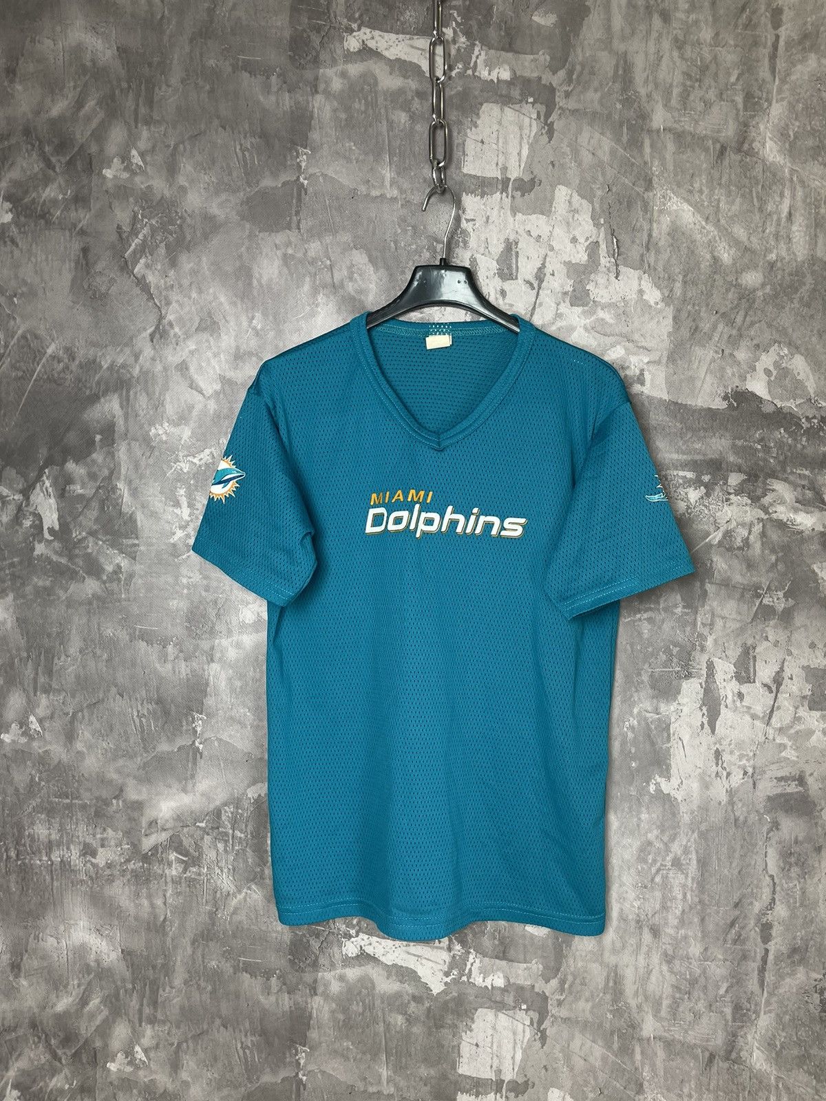 NFL Crazy Vintage 90s Miami Dolphins NFL Baseball Jersey Unique Size US L / EU 52-54 / 3 - 1 Thumbnail