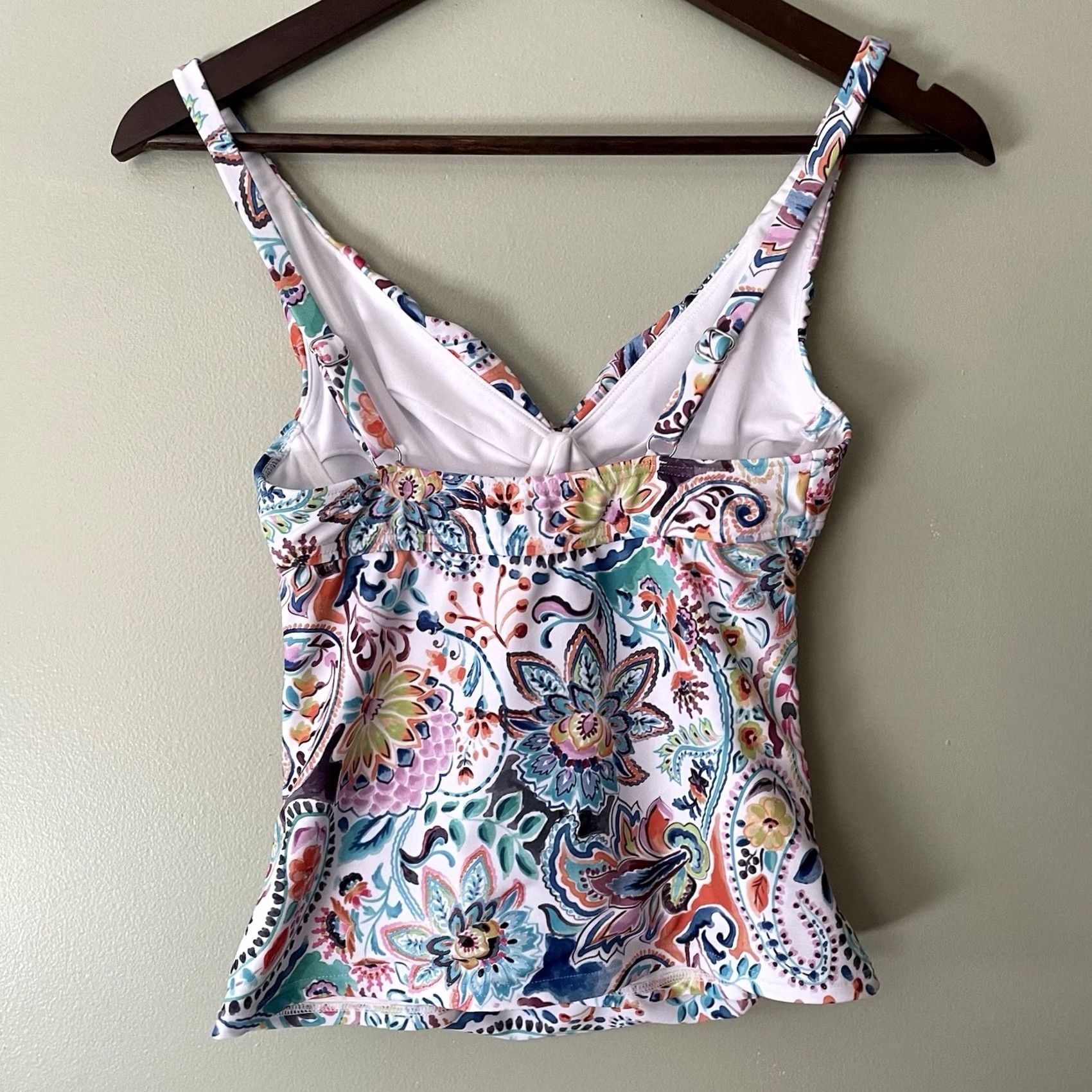 Venus Venus Tankini Top Size 4 Paisley Floral Underwire Adjustable Straps Colorful Tank Woman Multicolor Size S / US 4 / IT 40 - 5 Thumbnail