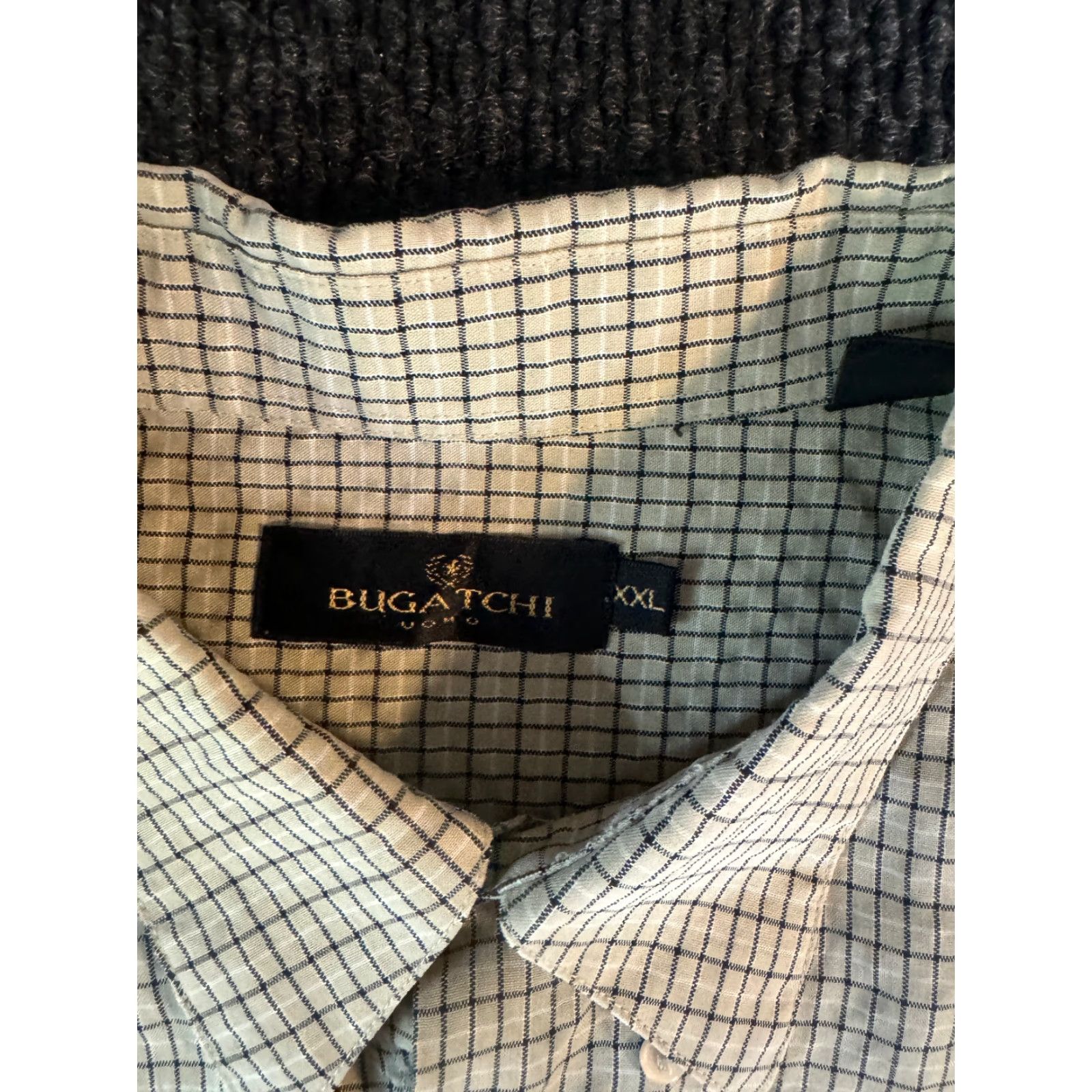 BUGATCHI Ralph Lauren Stretch Long Sleeve Button Down Men's 3XLT Blue Geometric Cotton Size US XXL / EU 58 / 5 - 4 Thumbnail