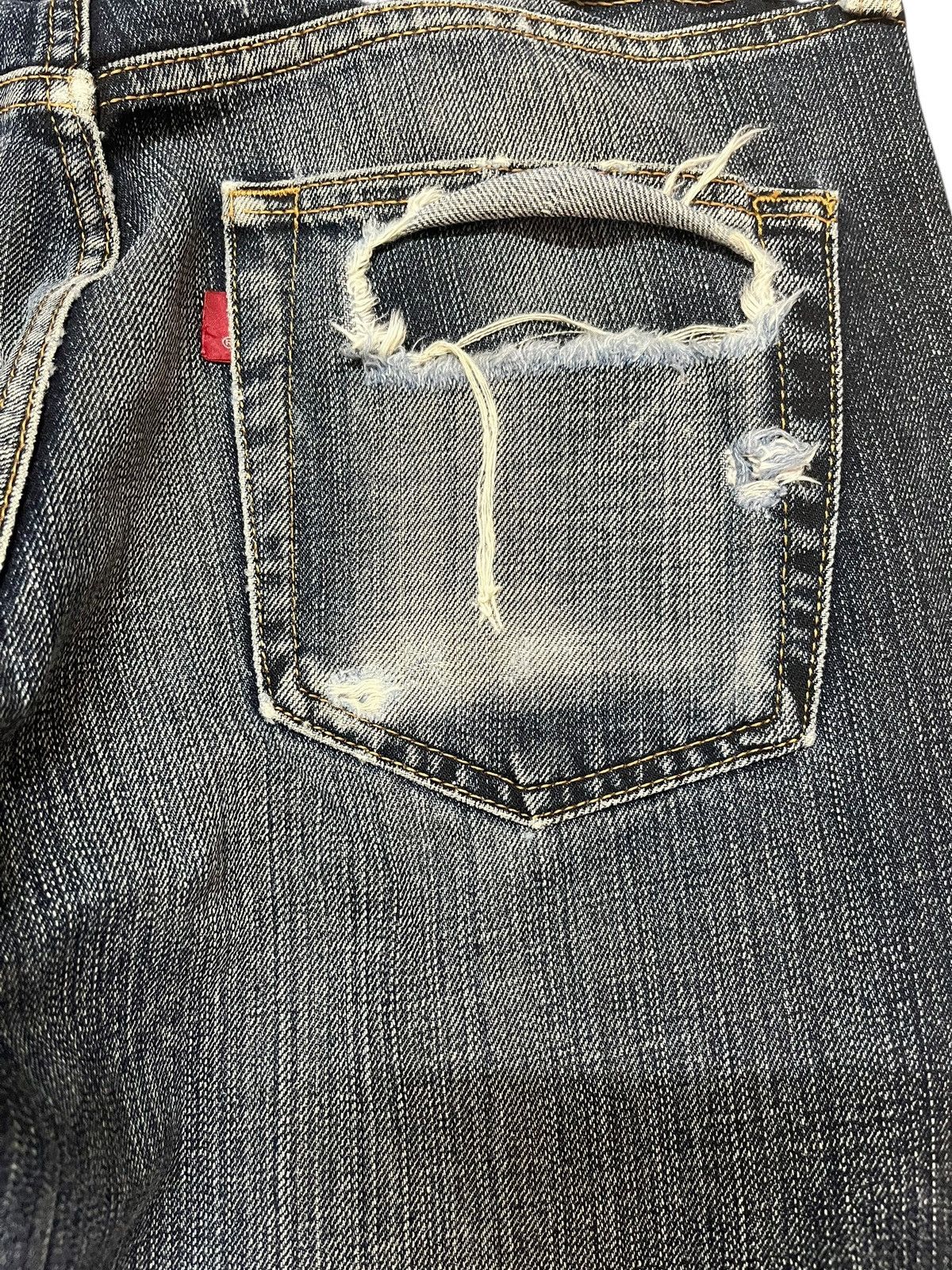 Japanese Brand Vintage Bobson Crackwash Flare Distressed Denim Size US 31 - 7 Thumbnail