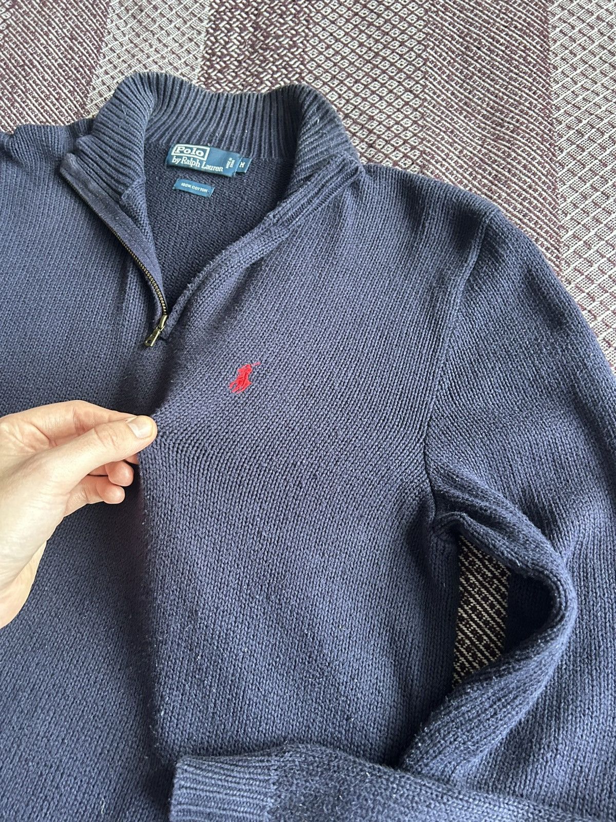 Polo Ralph Lauren × Vintage Vintage Polo Ralph Lauren Old Money Style Sweater 1/3 Zip Size US M / EU 48-50 / 2 - 8 Thumbnail