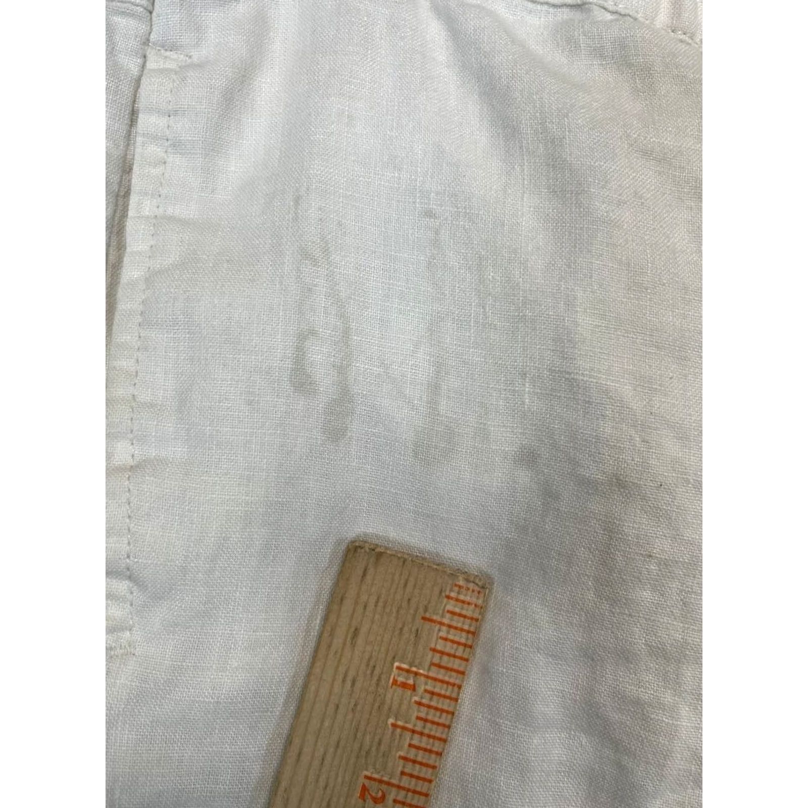 Vintage BLANKNYC White Linen Drawstring Wide Leg Pants Size 26 Women Size 26" / US 2 / IT 38 - 7 Thumbnail