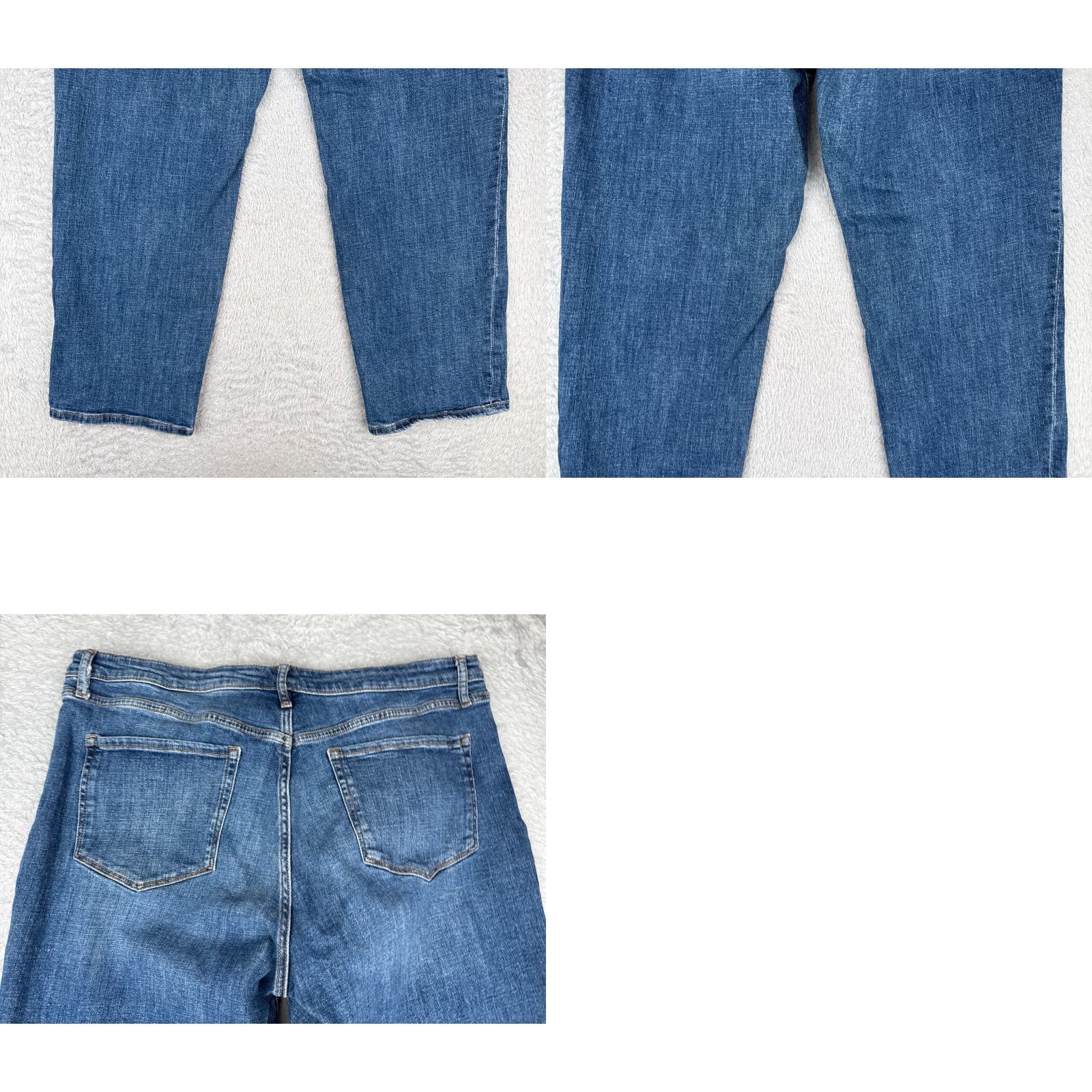 Chaps Chaps Jeans Womens 14 Blue Denim Slim Boyfriend Straight Leg Cotton Blend 34x28 Size 36" / US 14 / IT 50 - 10 Thumbnail