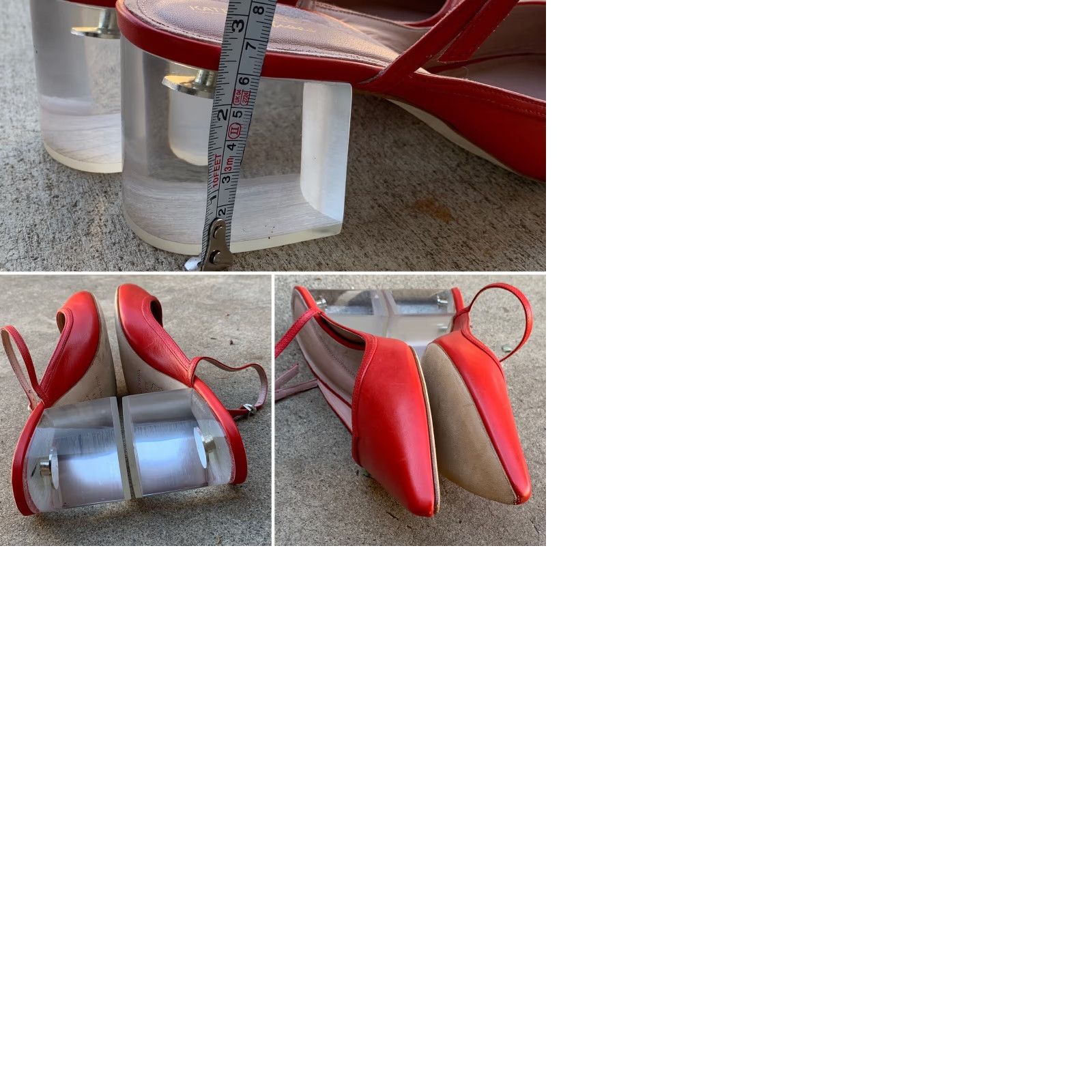 Matisse Kate Bosworth x Matisse Lois Pointed Toe Mary Jane Pump Red Lucite Heel 8.5 M Womens Pump Size US 9 / IT 39 - 9 Thumbnail