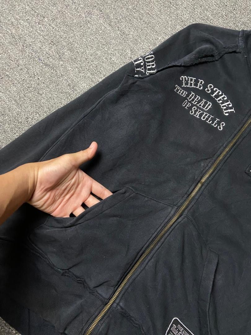 Japanese Brand Dead Skulls Embroidered Full Zip Sweater Jacket (176) Size US XS / EU 42 / 0 - 8 Thumbnail