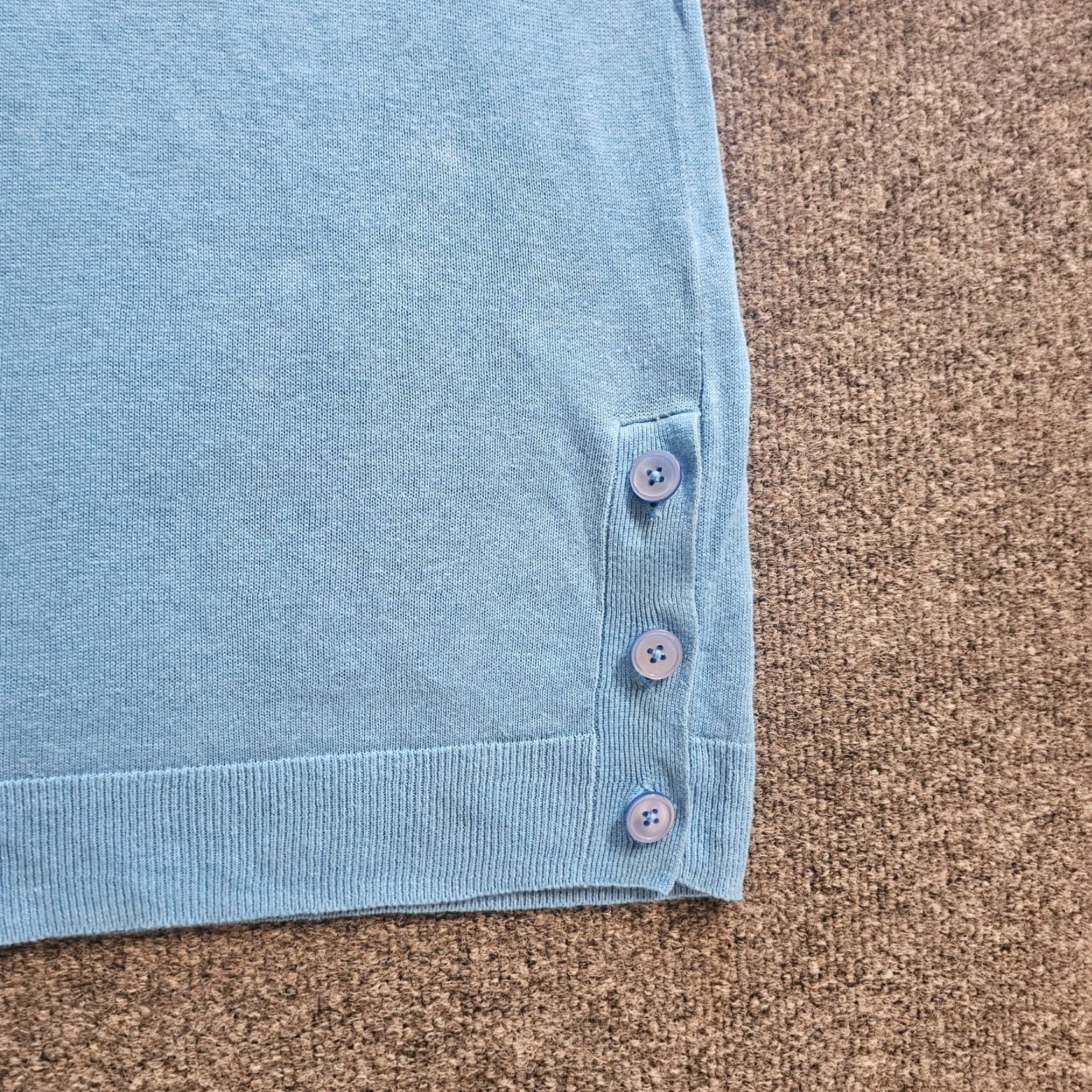J.Crew J.CREW Sweater Women Size M Blue Linen Blend Side Button Long Sleeve Casual Size M / US 6-8 / IT 42-44 - 5 Thumbnail