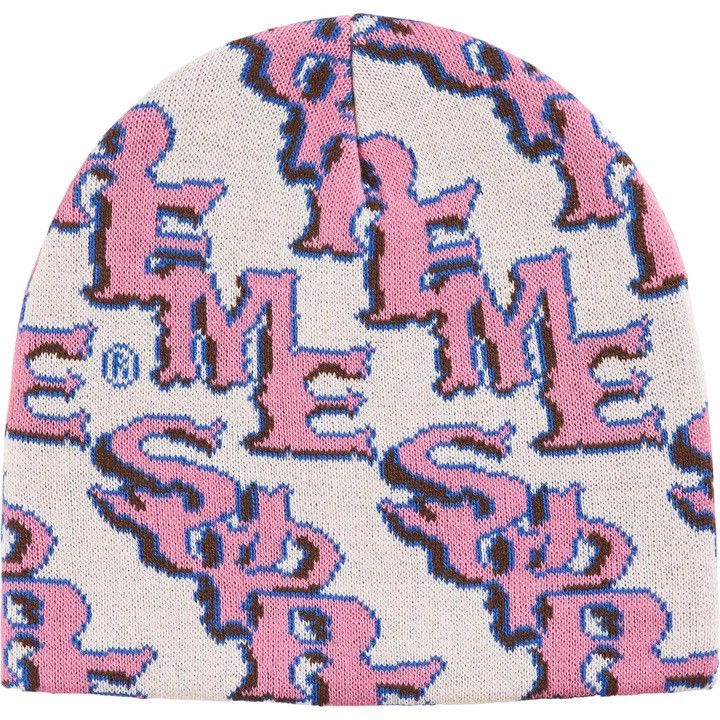 Supreme Supreme Slanted Gothic Outline Beanie (Art Dealer) Light Tan Size ONE SIZE - 4 Thumbnail