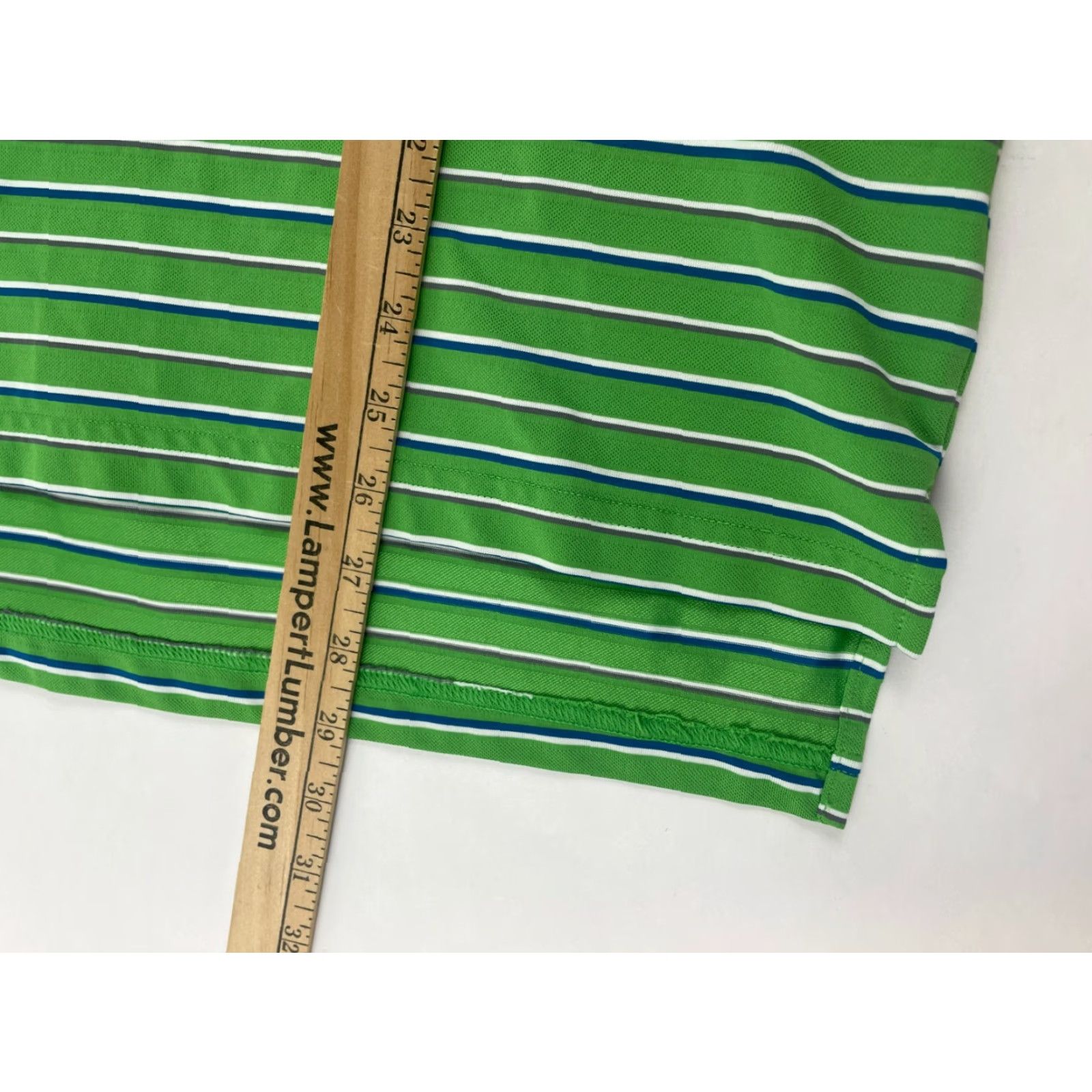 Adidas Adidas Climalite Polo Shirt Men's M Green Stripe 1/4 Button Up Short Sleeve Size US M / EU 48-50 / 2 - 7 Thumbnail