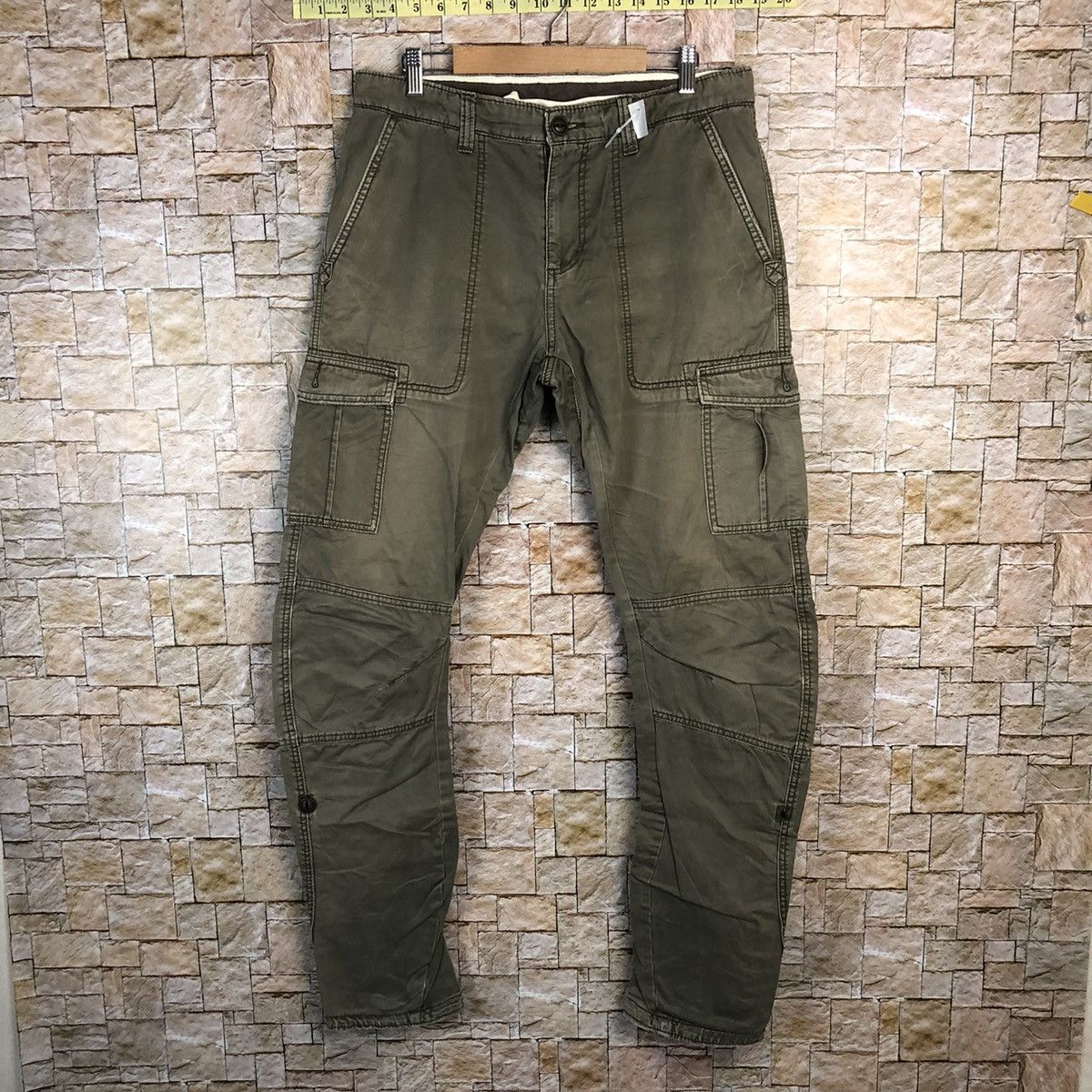 Japanese Brand Rare Xtyle Green tactical Cargo Multipocket Pants #A329 Size US 31 - 1 Thumbnail